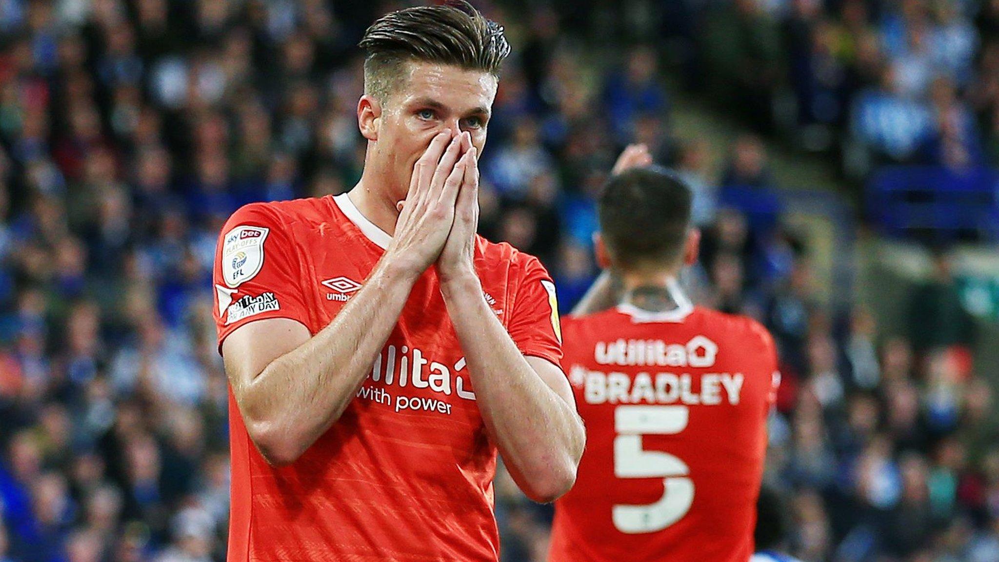 Luton's Reece Burke and Sonny Bradley