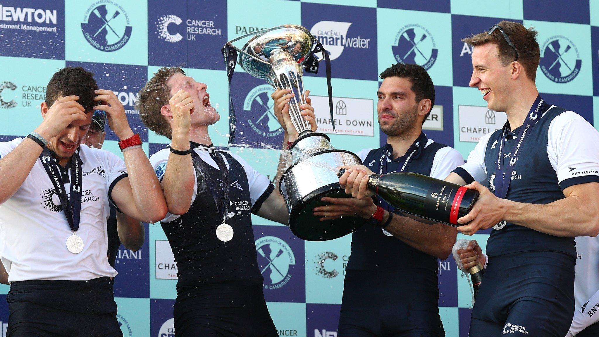 Oxford men celebrate victory