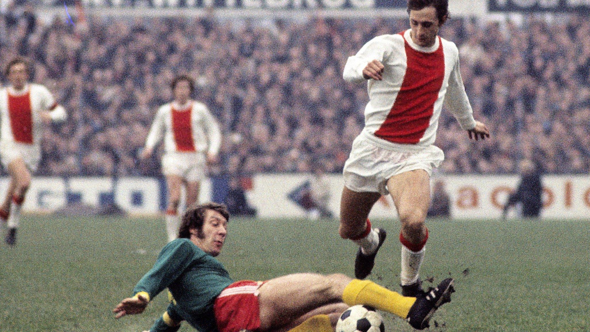 Johan Cruff playing for Ajax in 1972