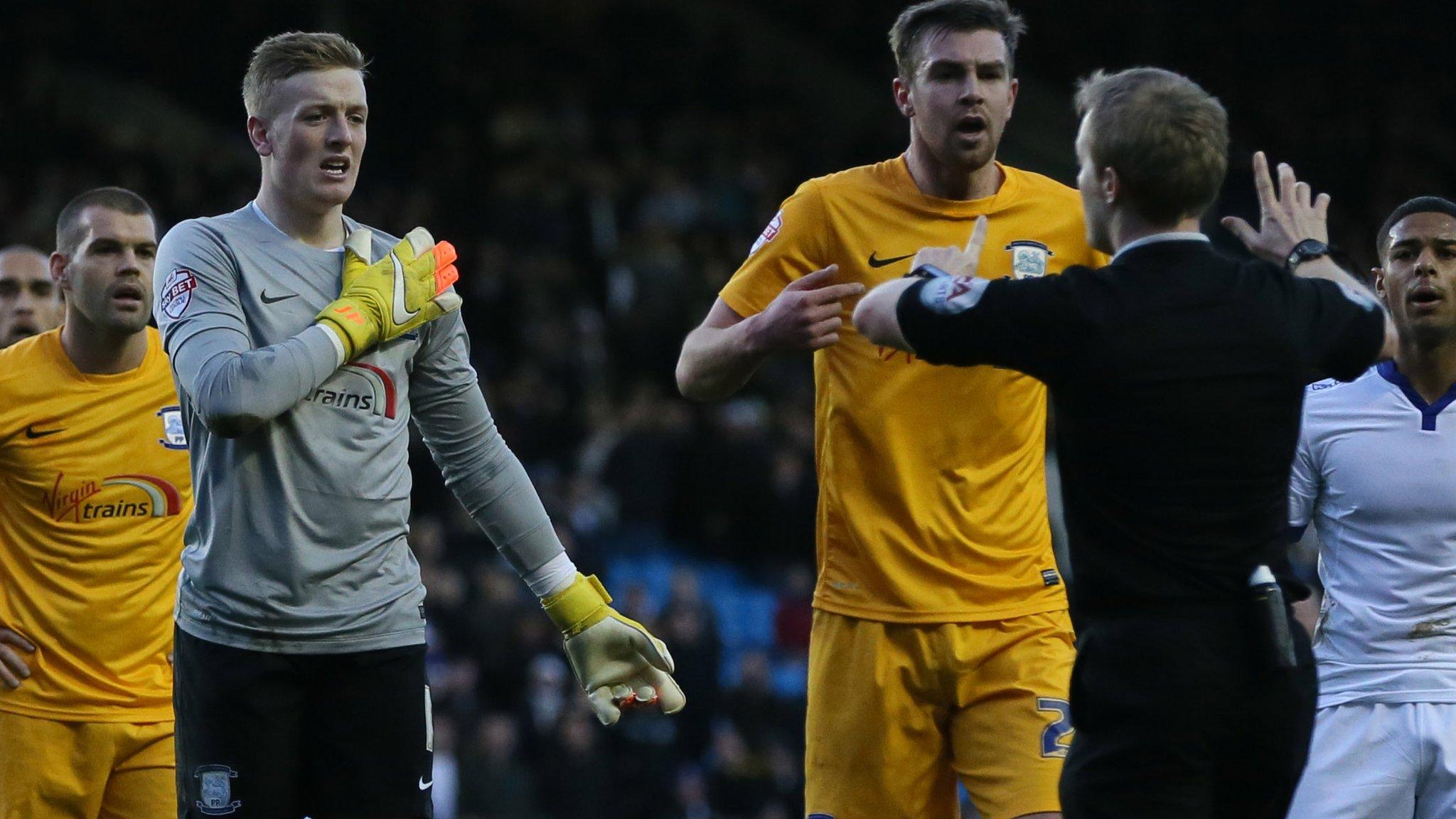 Jordan Pickford is sent off