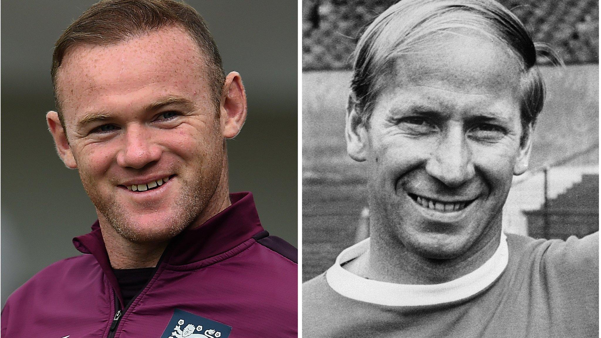 Wayne Rooney and Bobby Charlton