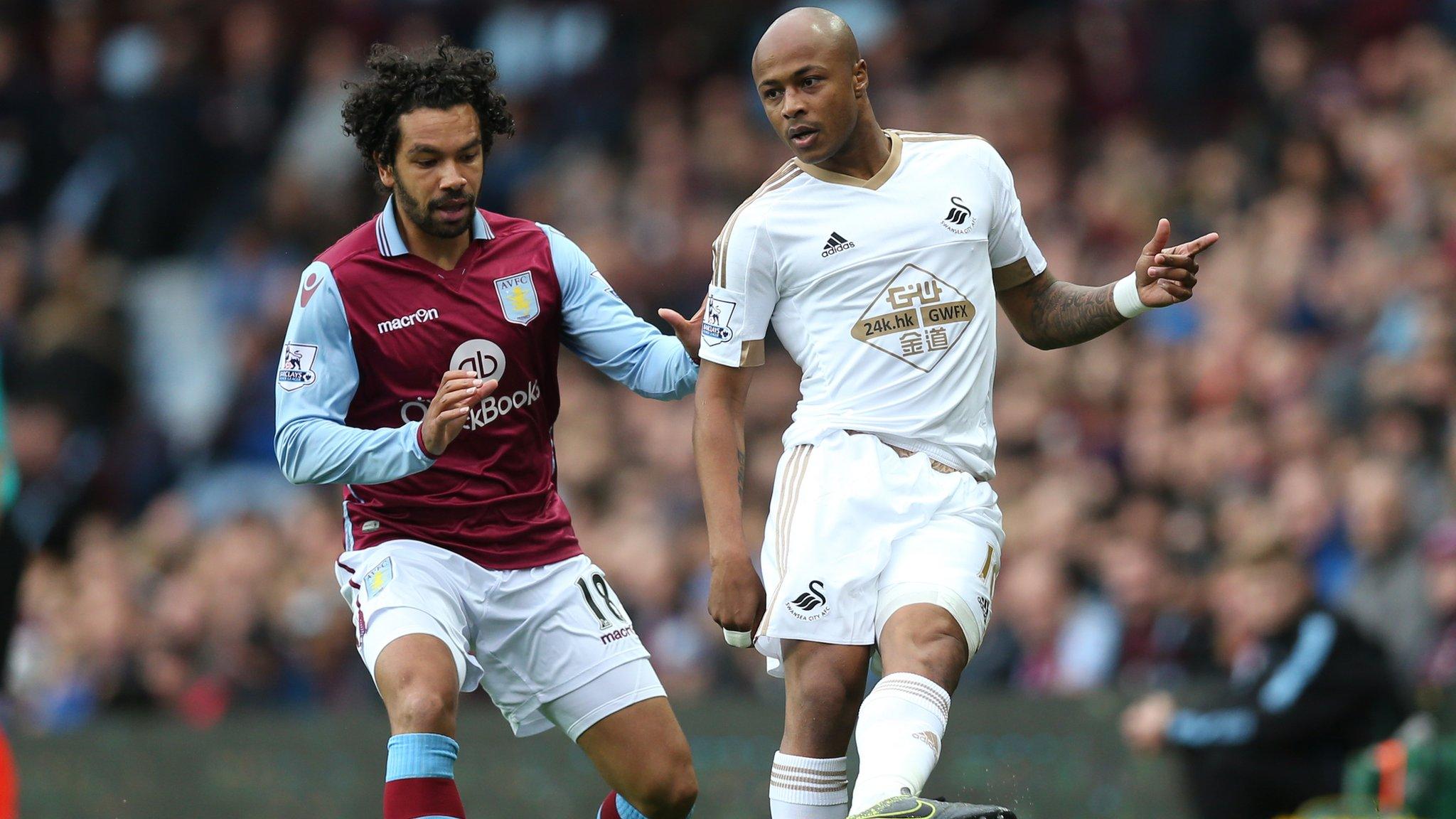 Jordan Ayew in action for Swansea