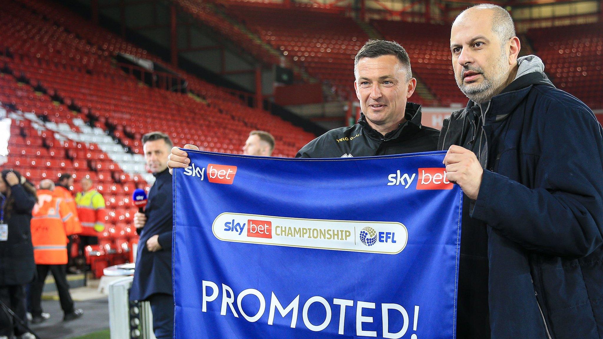 Sheffield United manager Paul Heckingbottom and owner Prince Abdullah