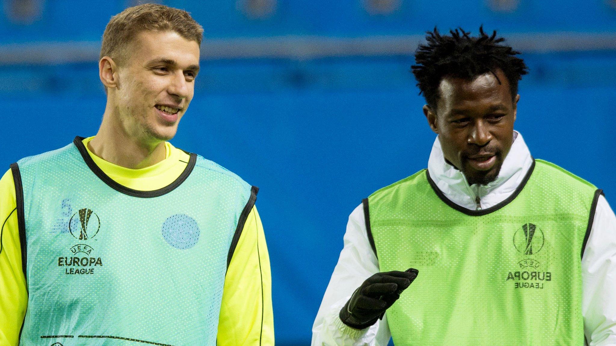 Celtic defenders Jozo Simunovic and Efe Ambrose