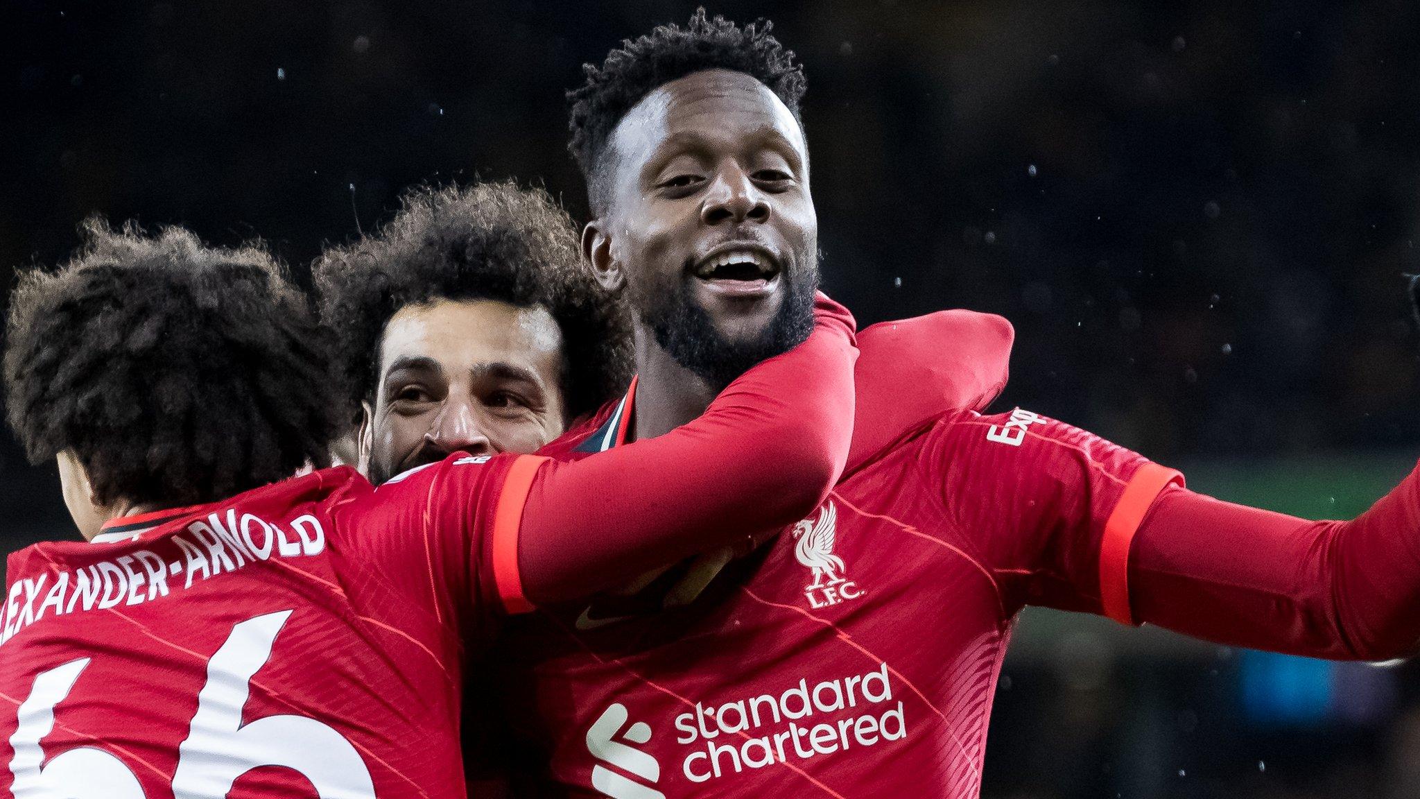 Divock Origi celebrates