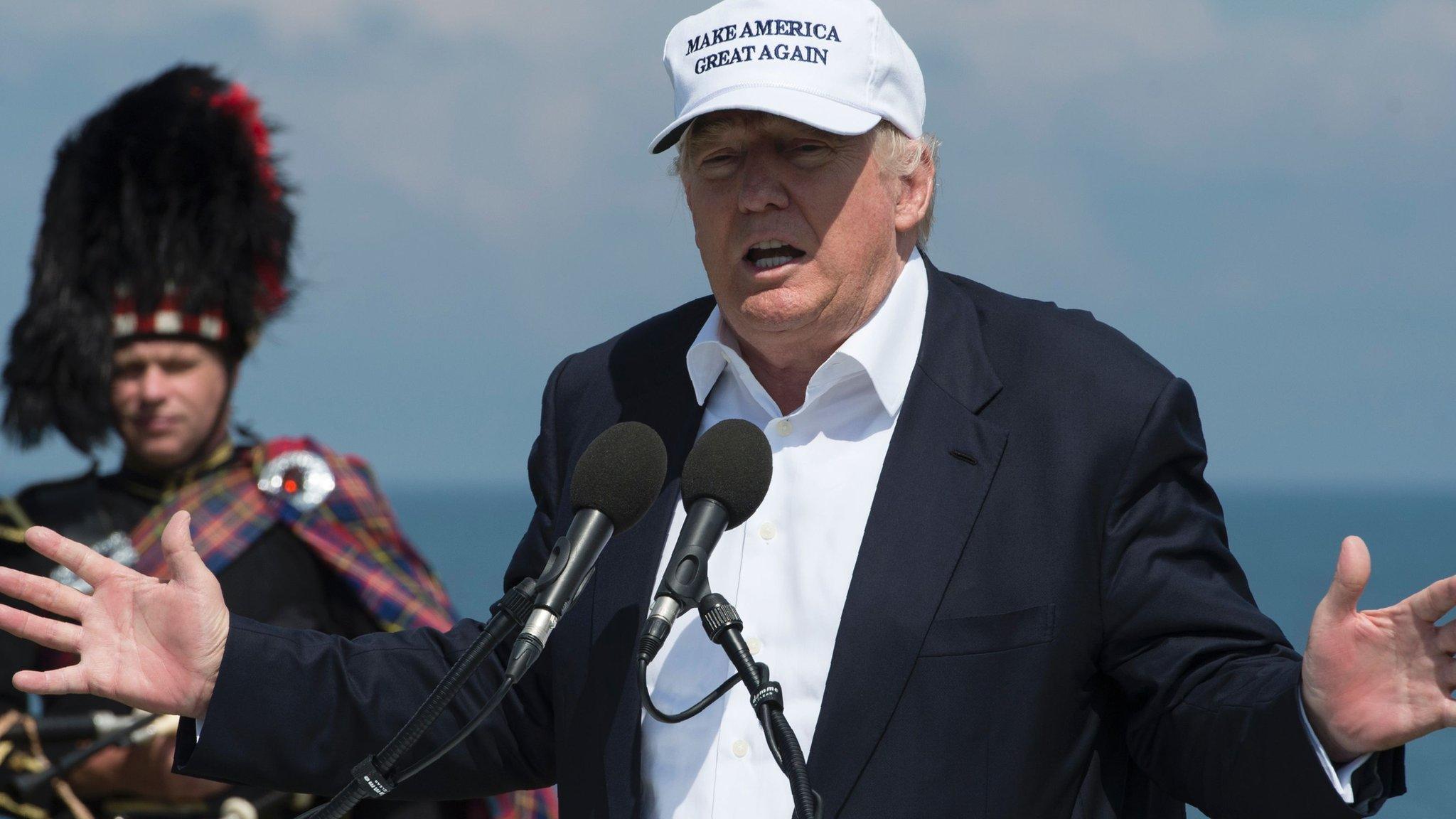 Donald Trump at Turnberry golf course