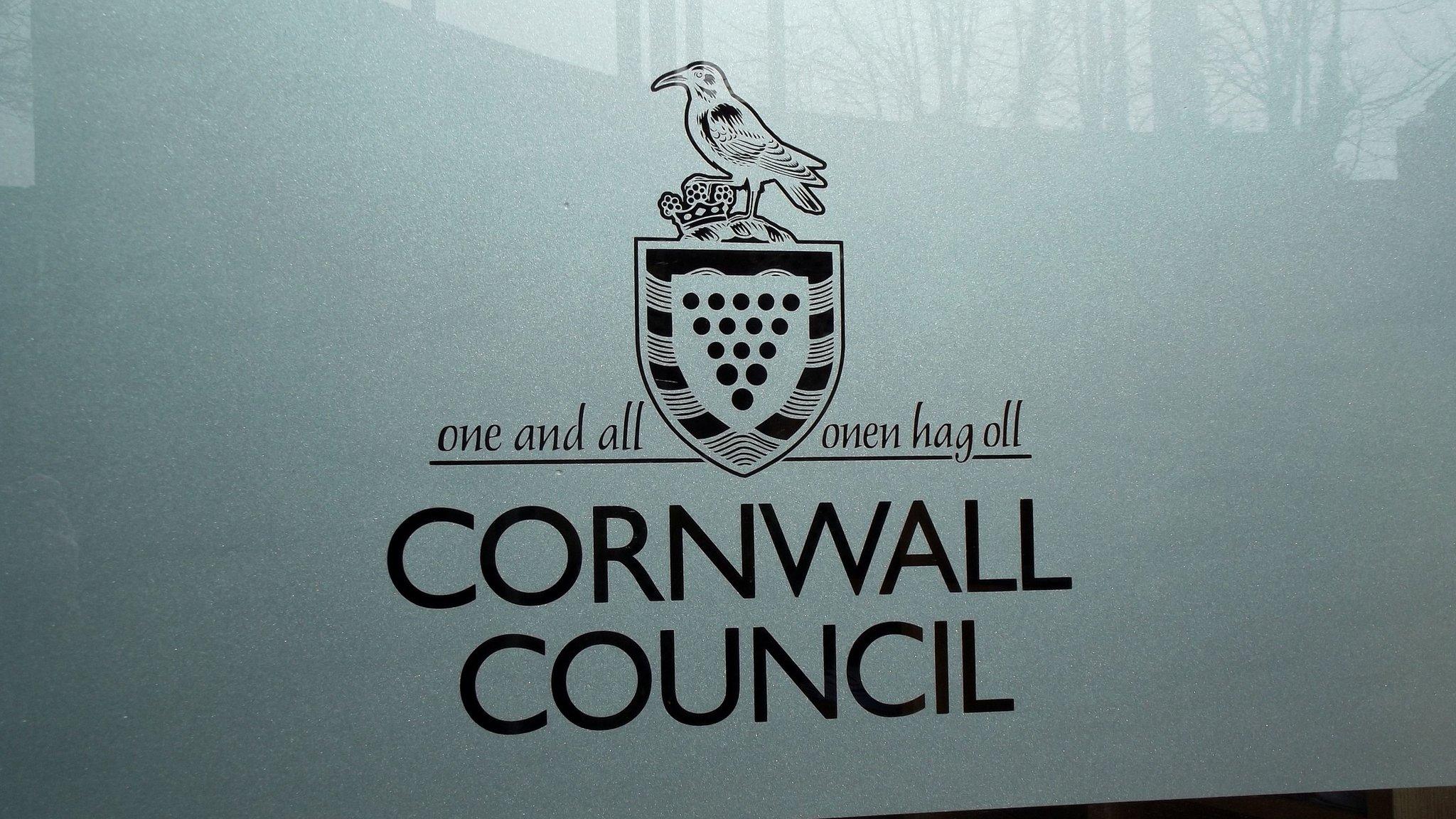 Cornwall Council sign