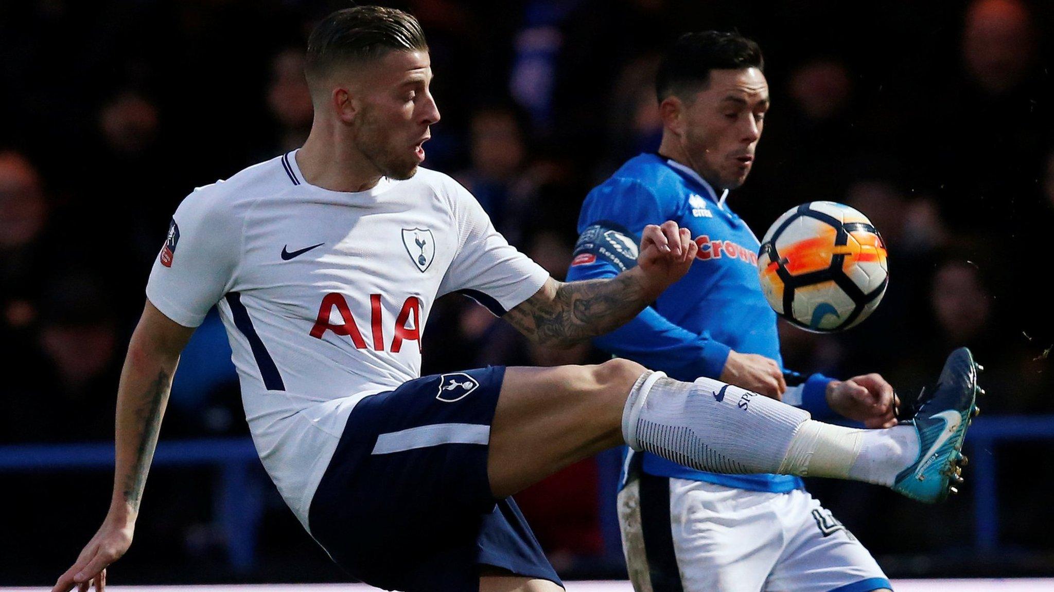 Toby Alderweireld in action for Tottenham in last week's FA Cup tie with Rochdale