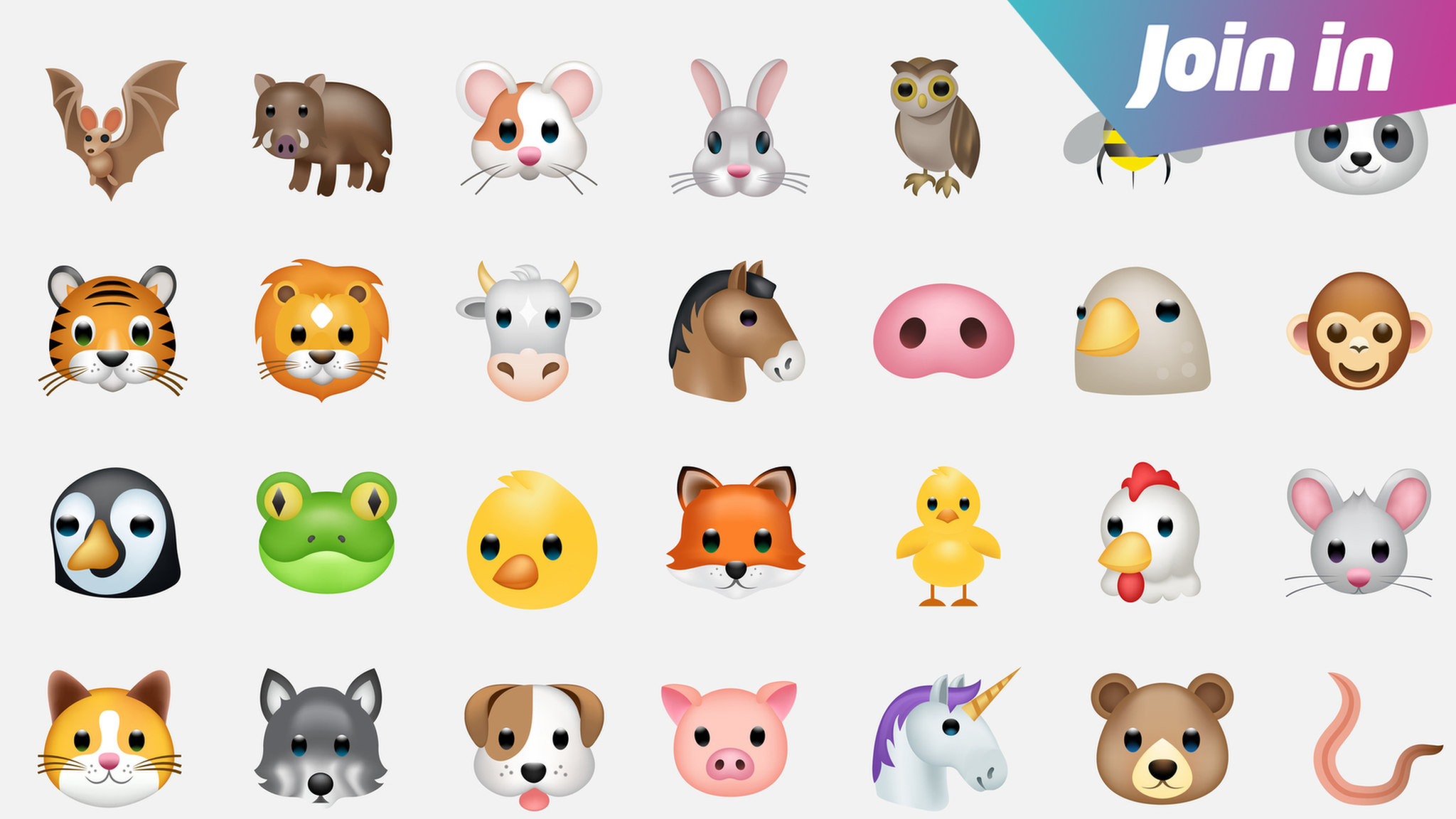 animal emojis join in