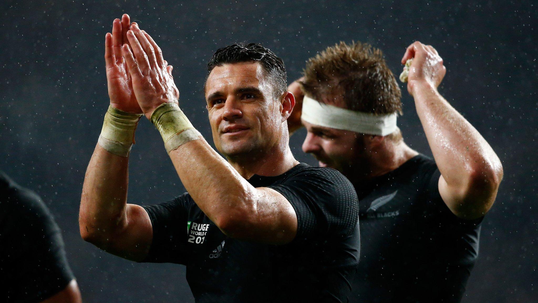 Dan Carter celebrates