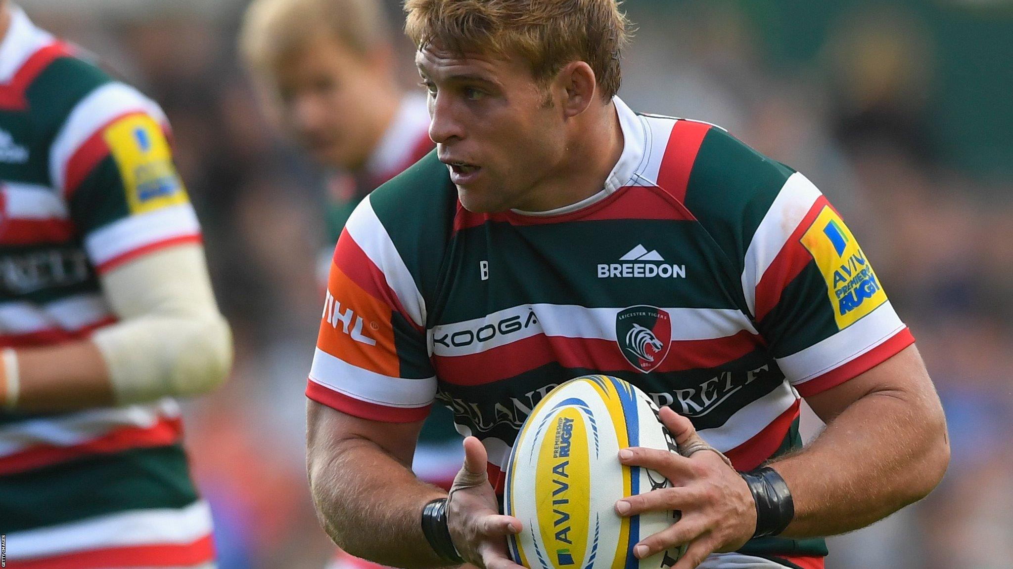 Tom Youngs in action for Leicester