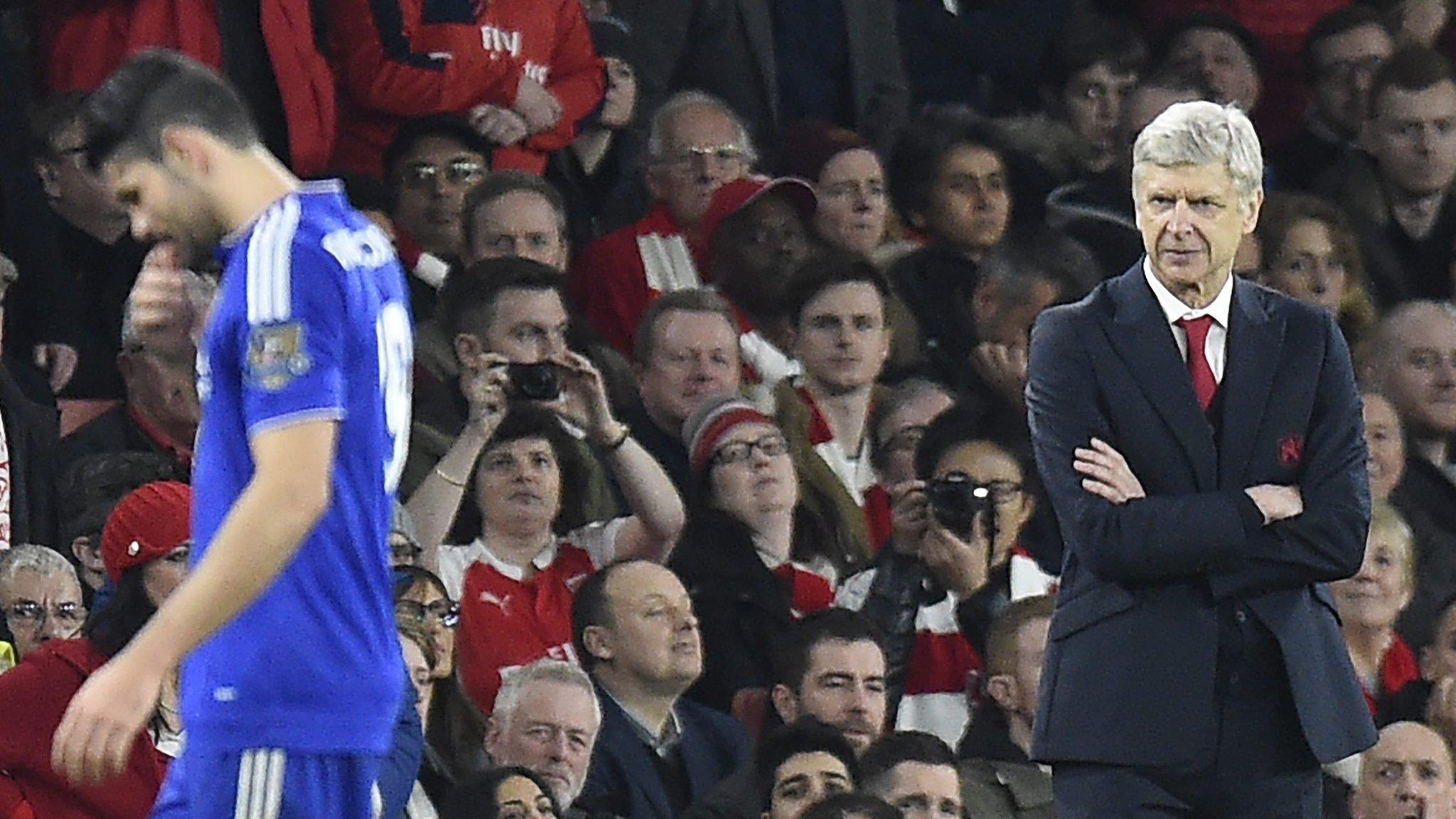 Diego Costa and Arsene Wenger