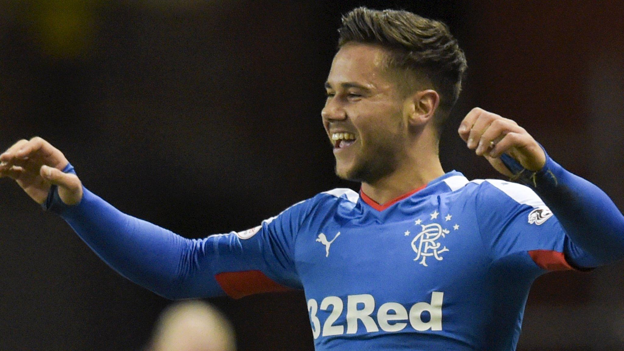 Rangers' Harry Forrester celebrates