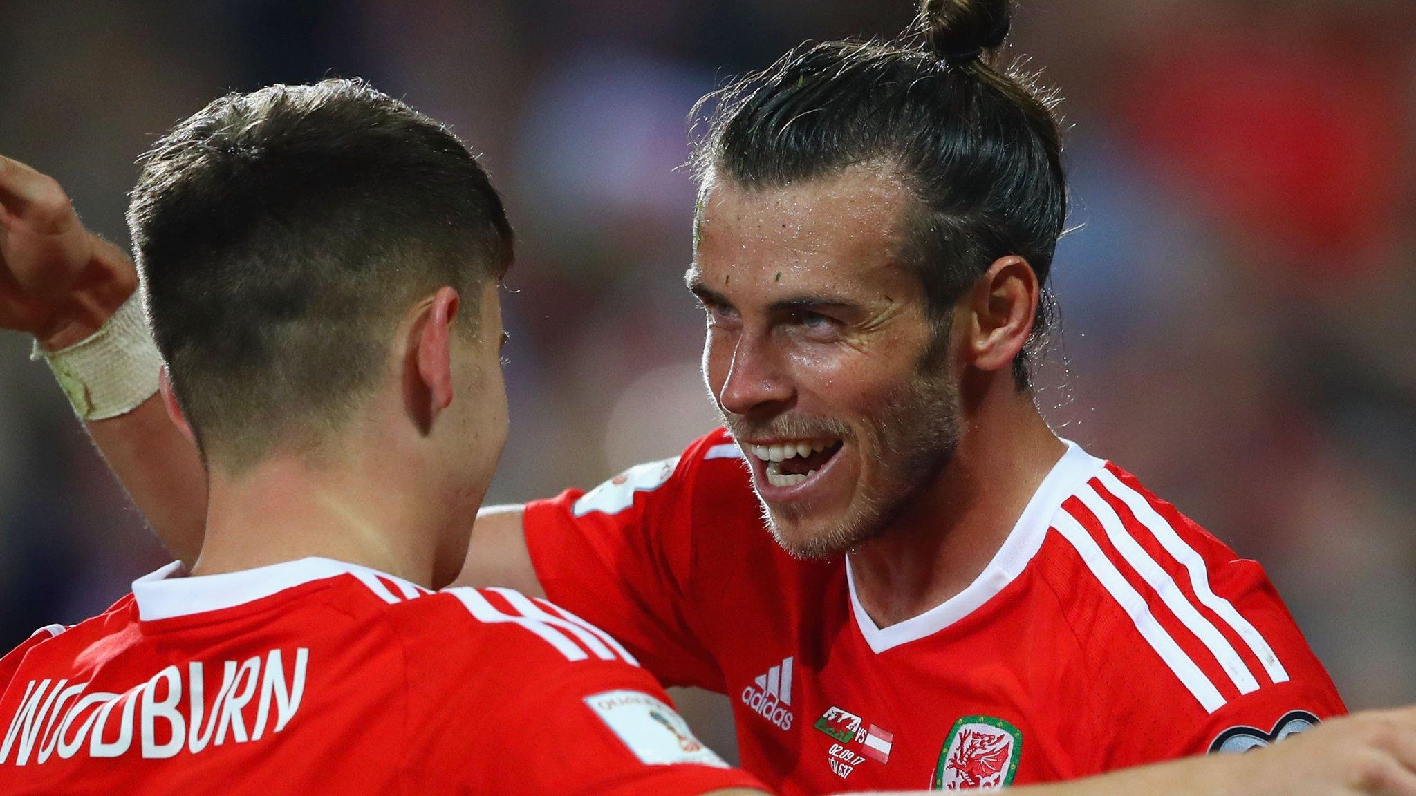 Ben Woodburn (left) and Gareth Bale