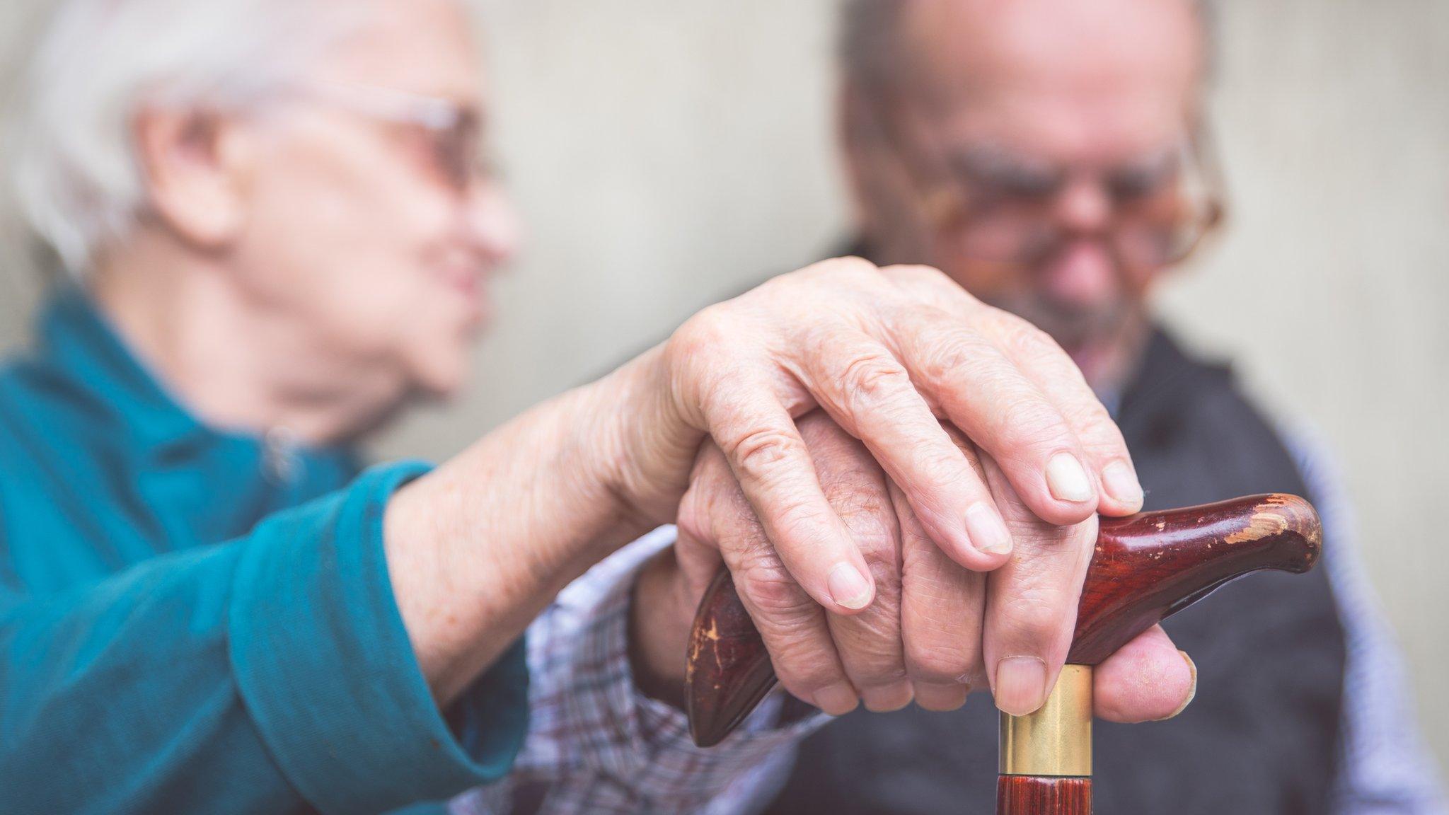 Older woman and man