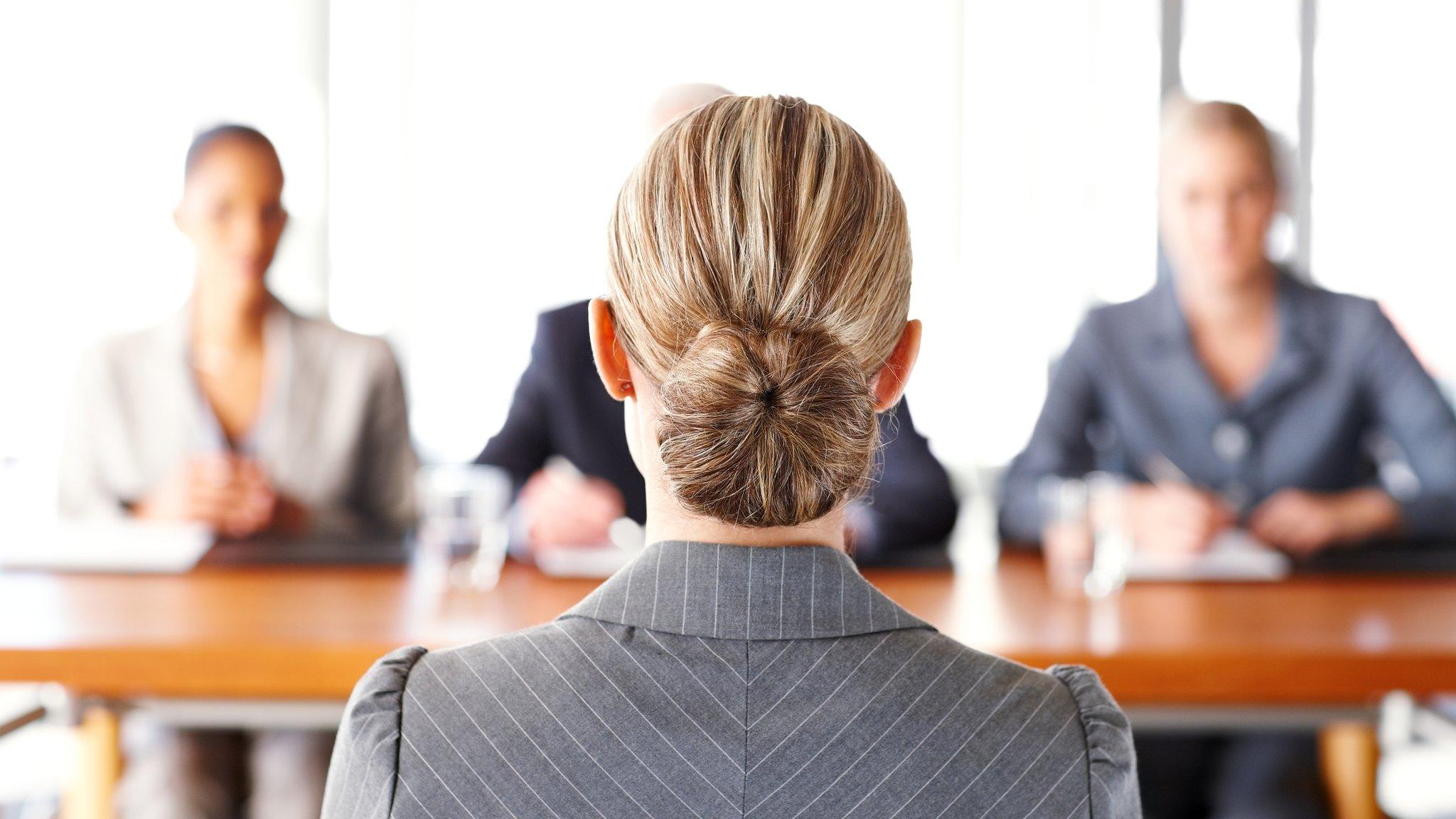 Job interview stock image