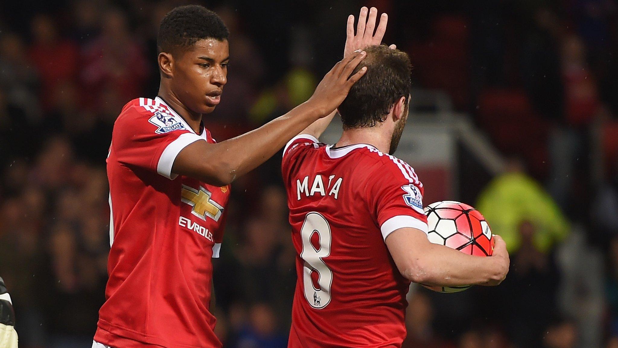 Marcus Rashford and Juan Mata