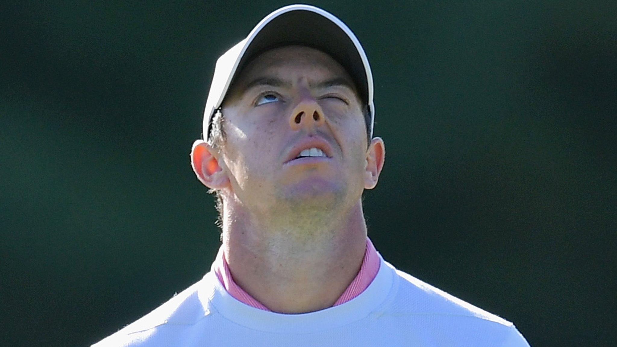 Rory McIlroy expresses his displeasure in round two