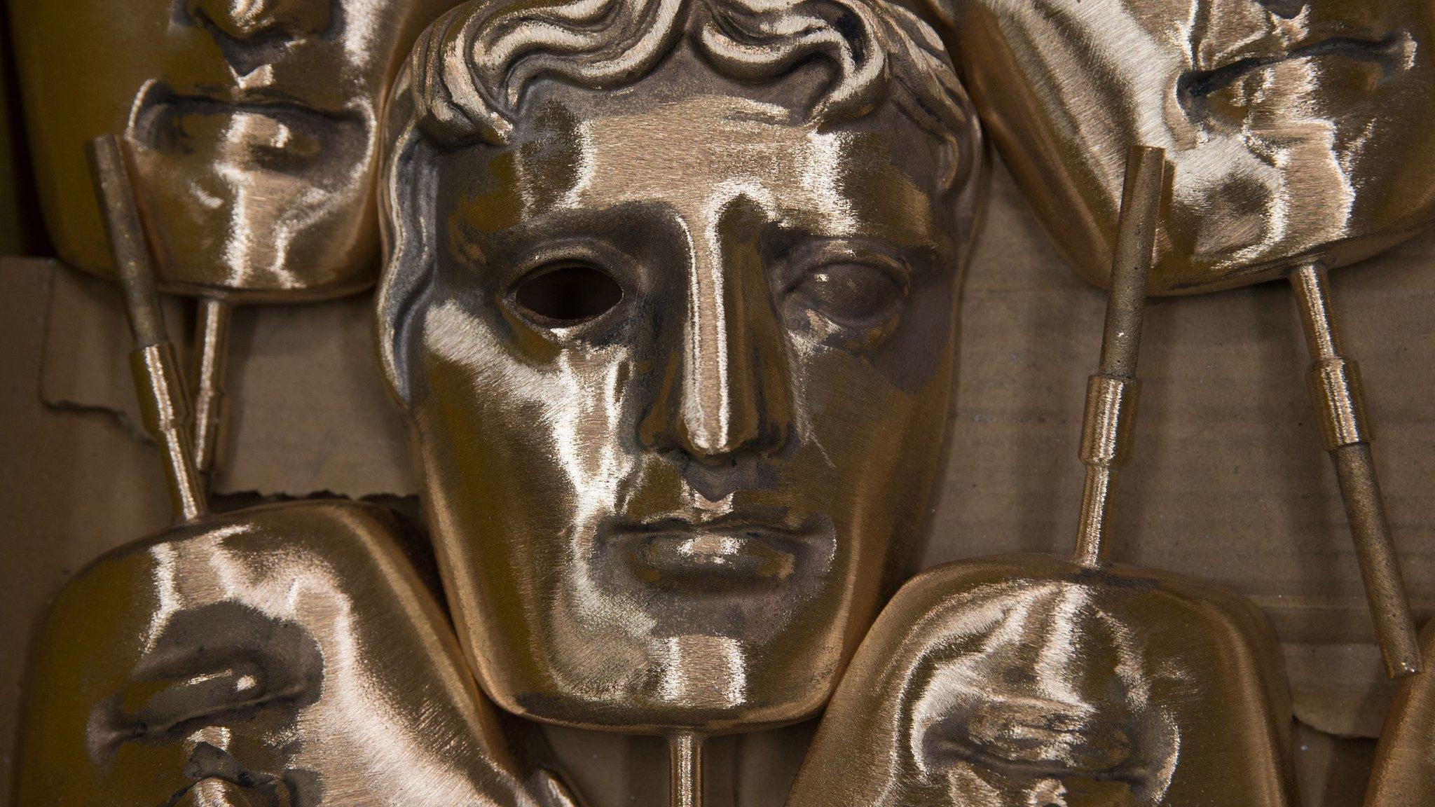 Bafta trophies.