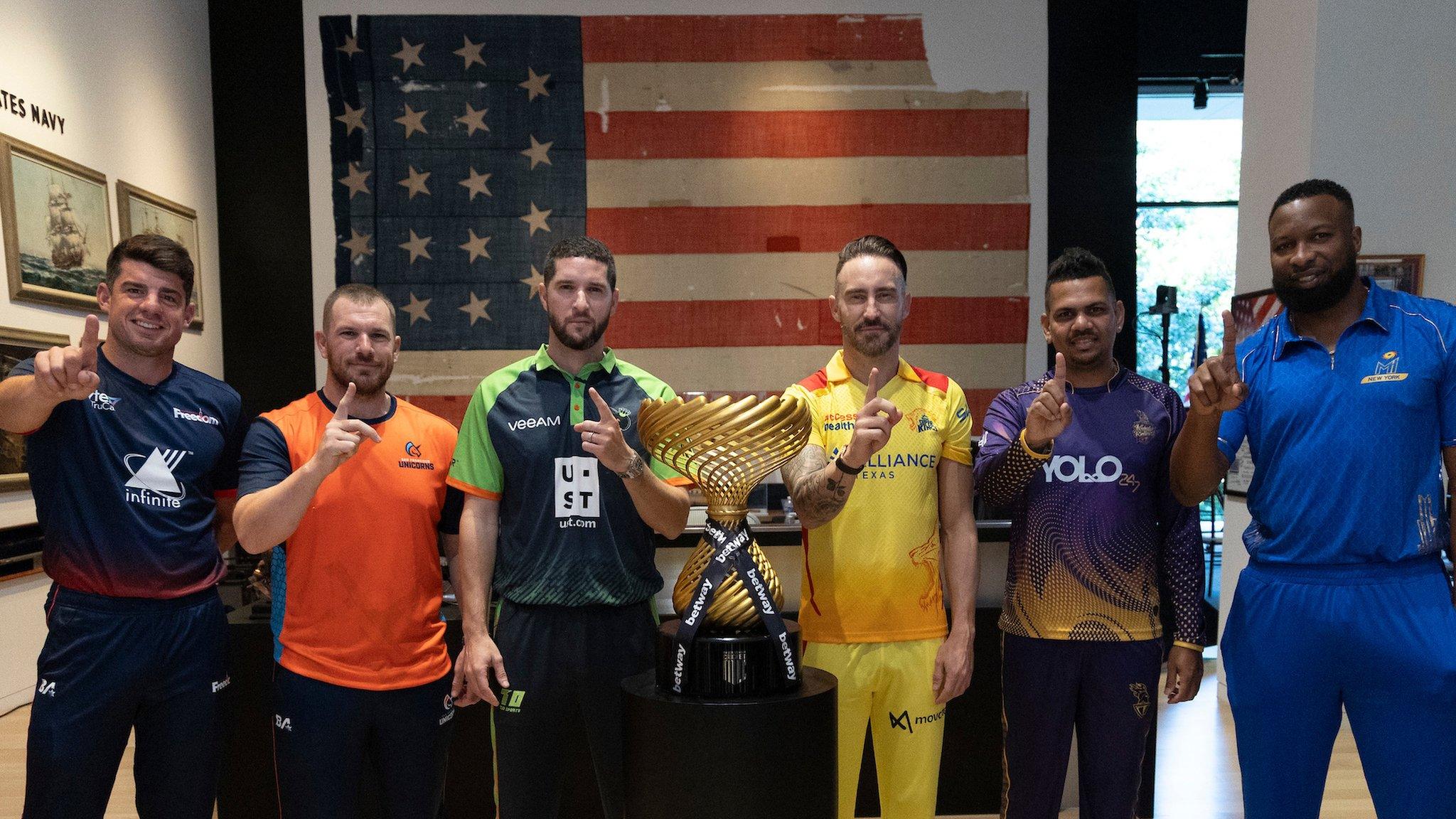 Captains with Major League Cricket trophy