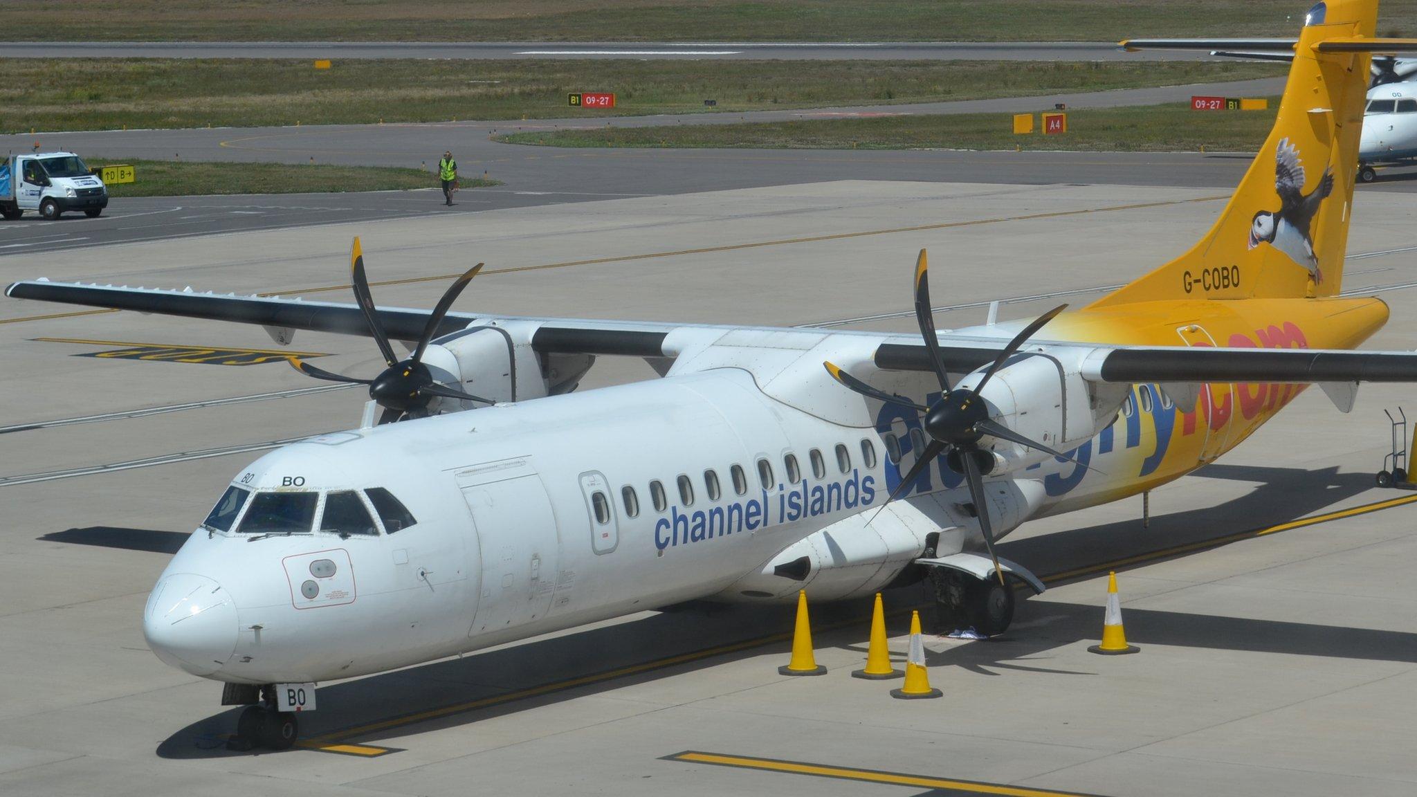 Aurigny ATR G-Cobo at Guernsey Airport