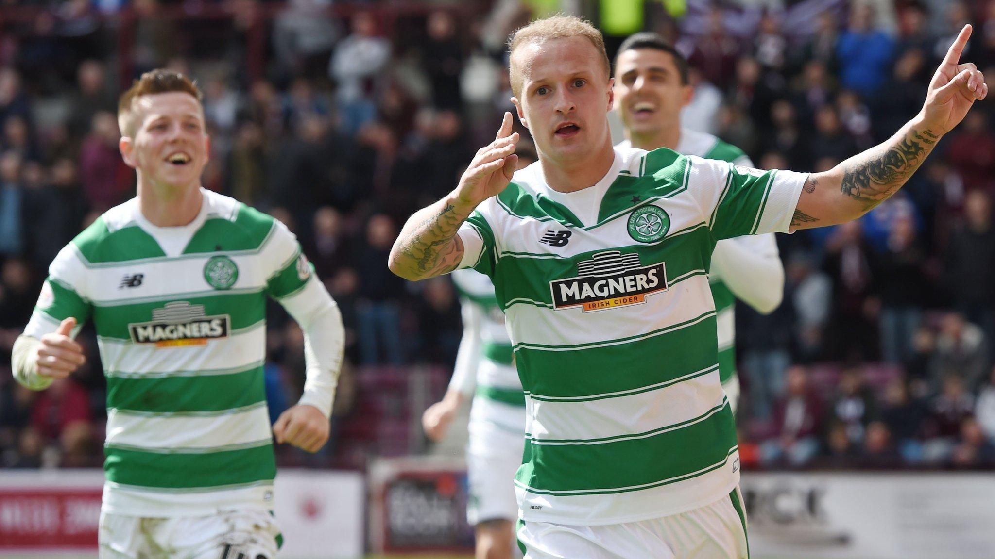 Celtic players celebrating