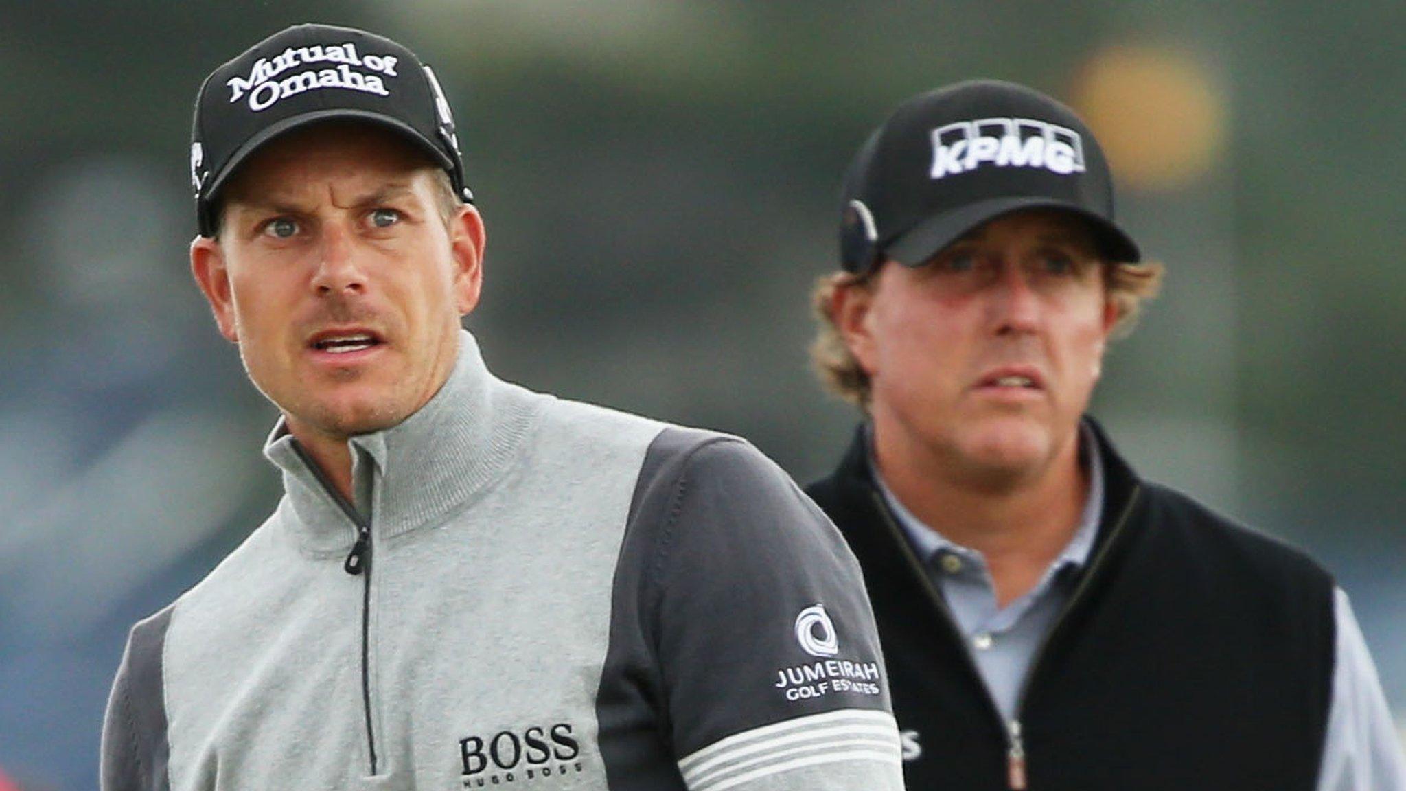 Henrik Stenson (left) and Phil Mickelson