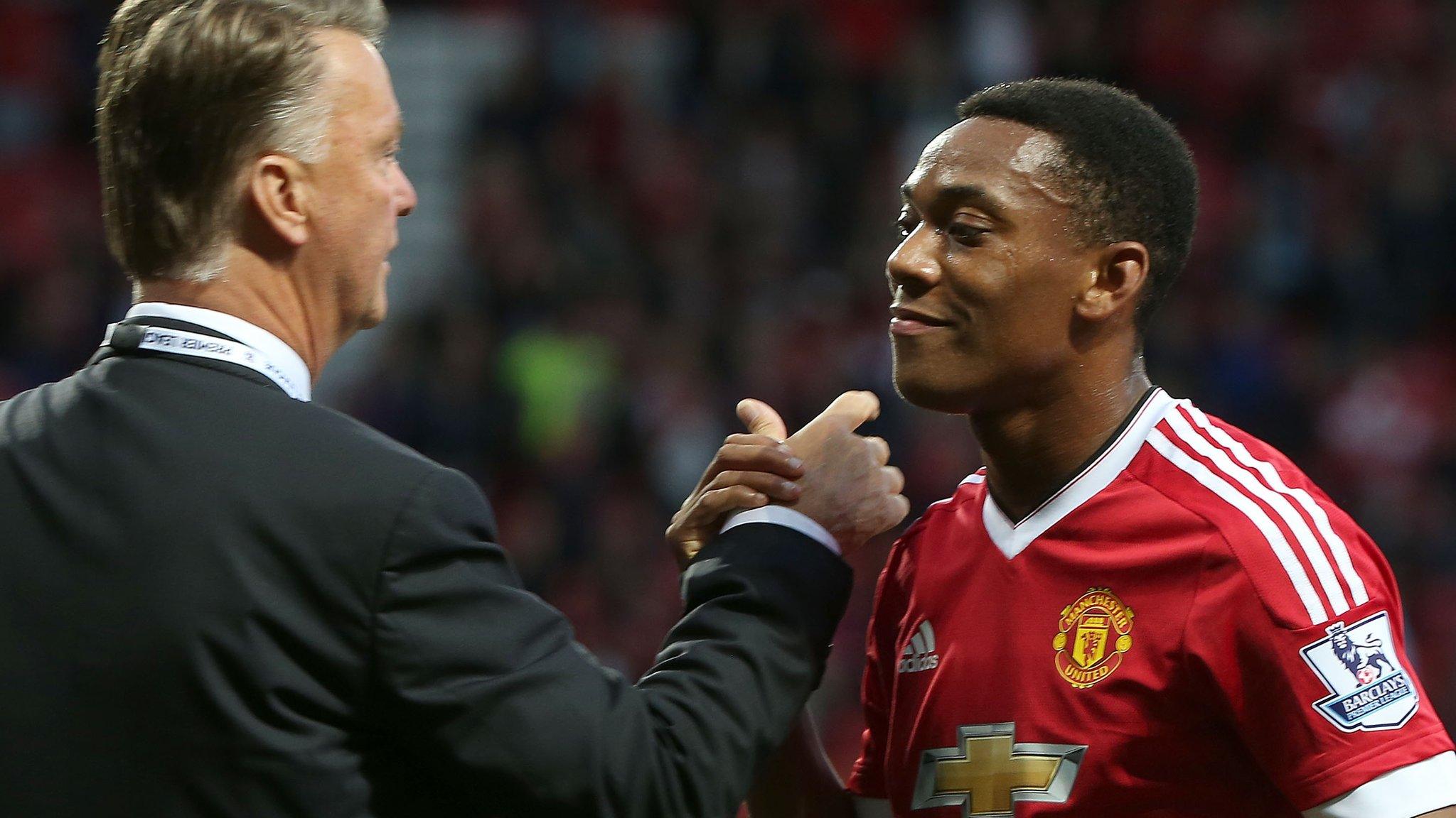 Louis van Gaal and Anthony Martial