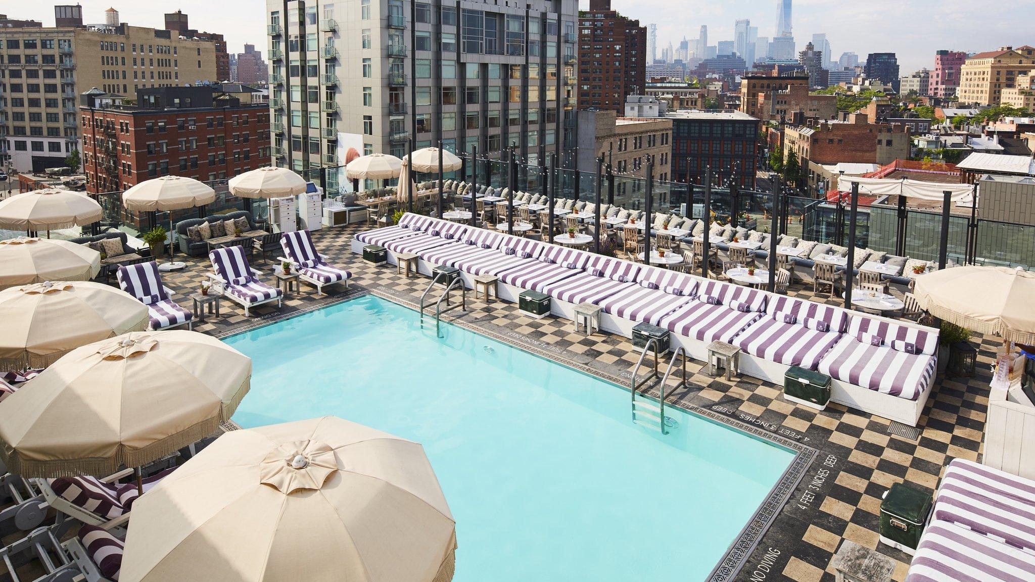 Soho House New York has a rooftop pool