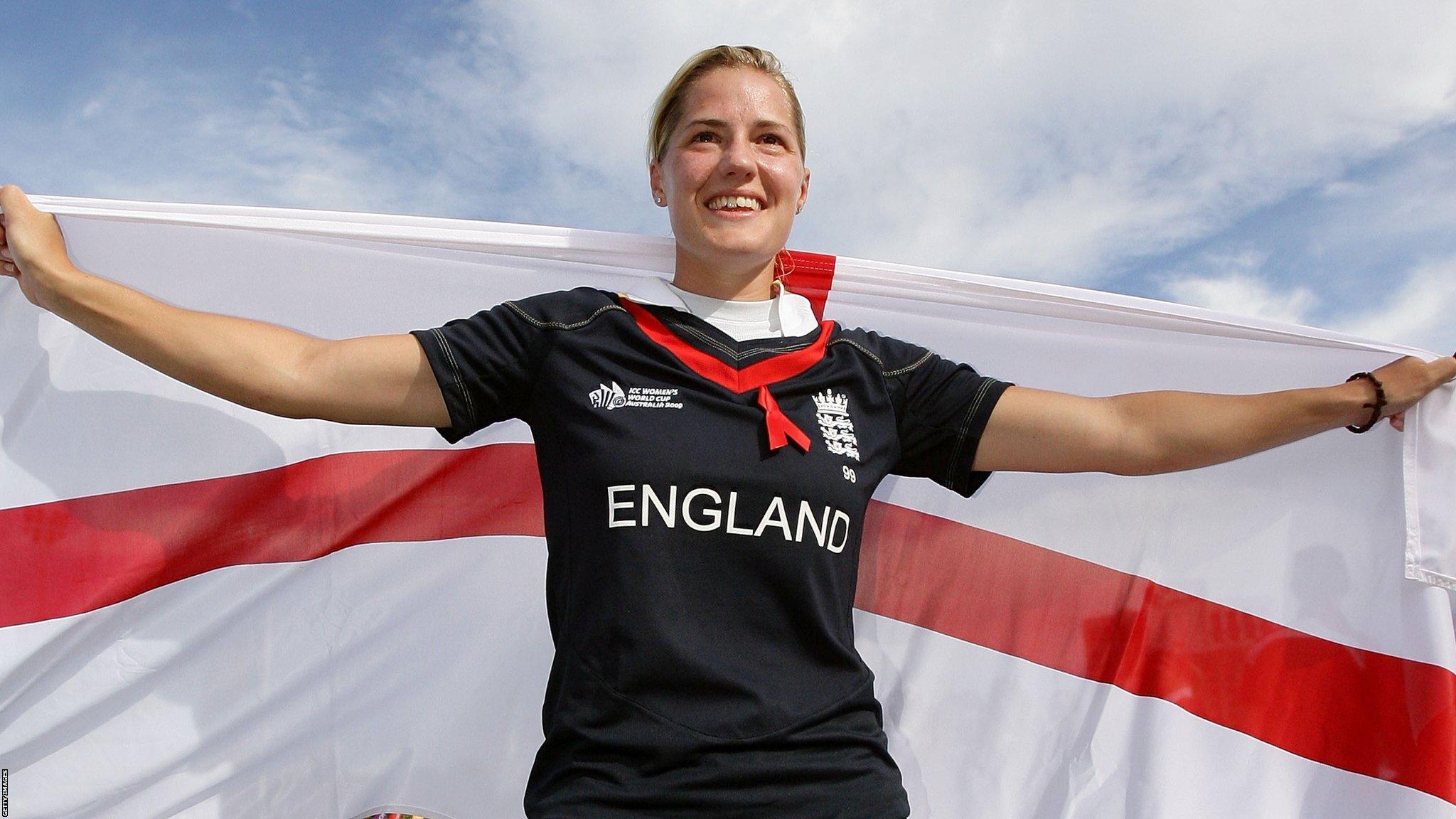 22 March, 2009, North Sydney Oval: Sciver-Brunt celebrates after England beat New Zealand in the final of the ICC Women's World Cup by four wickets. Brunt took 1-33 from her 10 overs in the final.