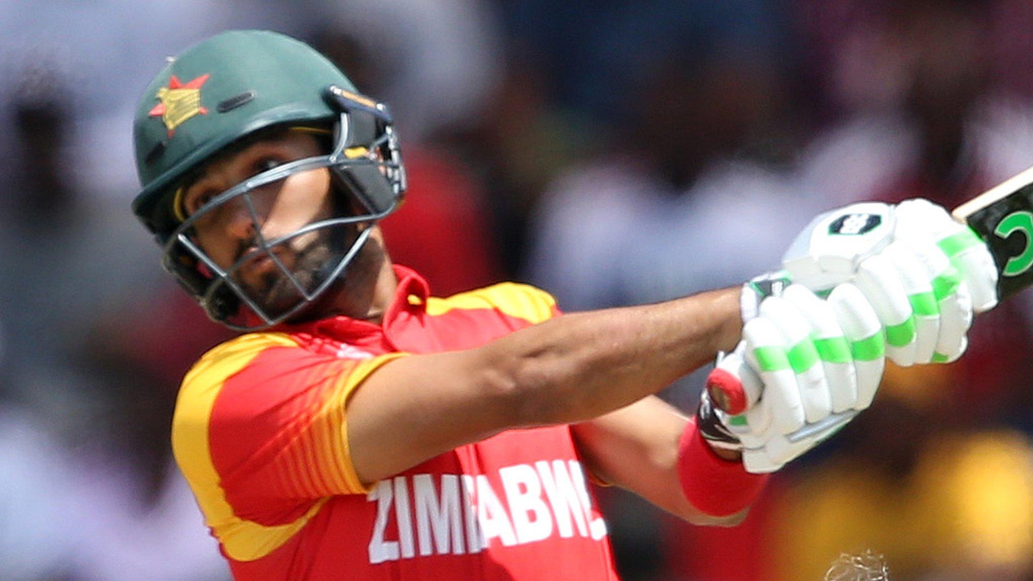 Zimbabwe batsman in action