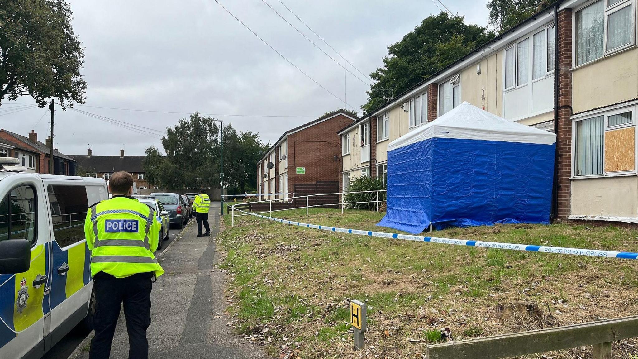 Police outside the property in Clifton