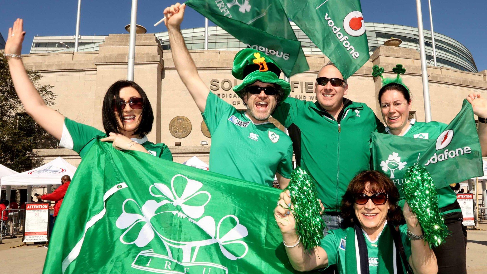 Ireland fans outside Soldier Field in 2016