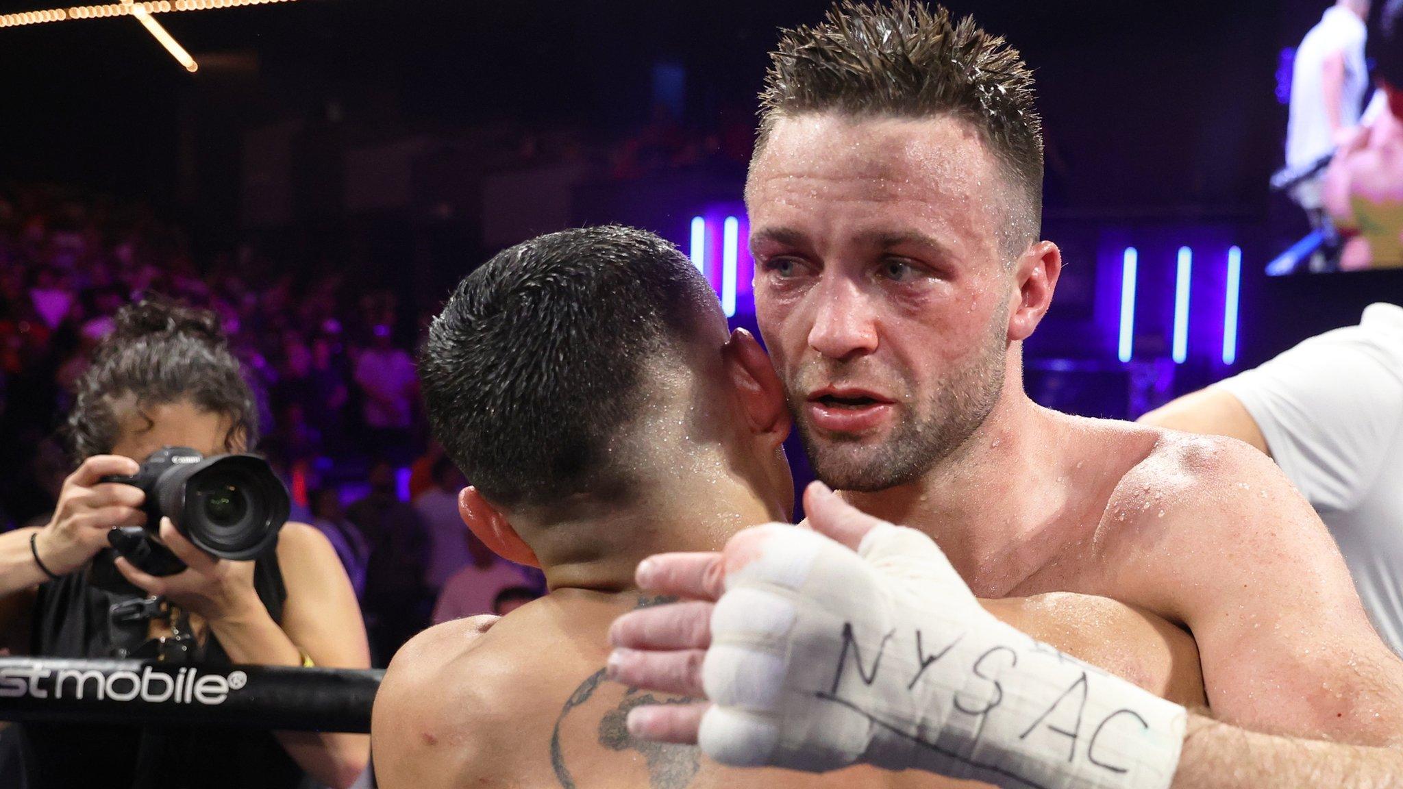 Josh Taylor embraces Teofimo Lopez