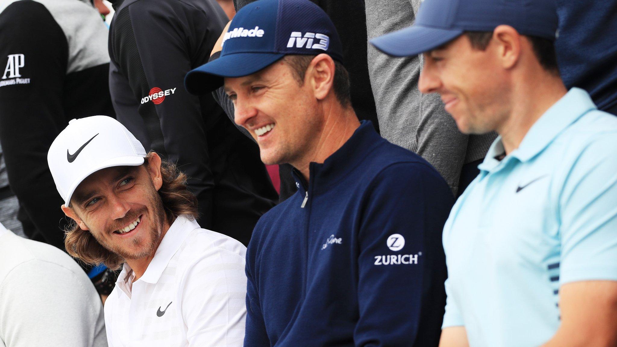 Tommy Fleetwood, Justin Rose and Rory McIlroy (left to right) will be hoping to feature for Europe at the 2018 Ryder Cup