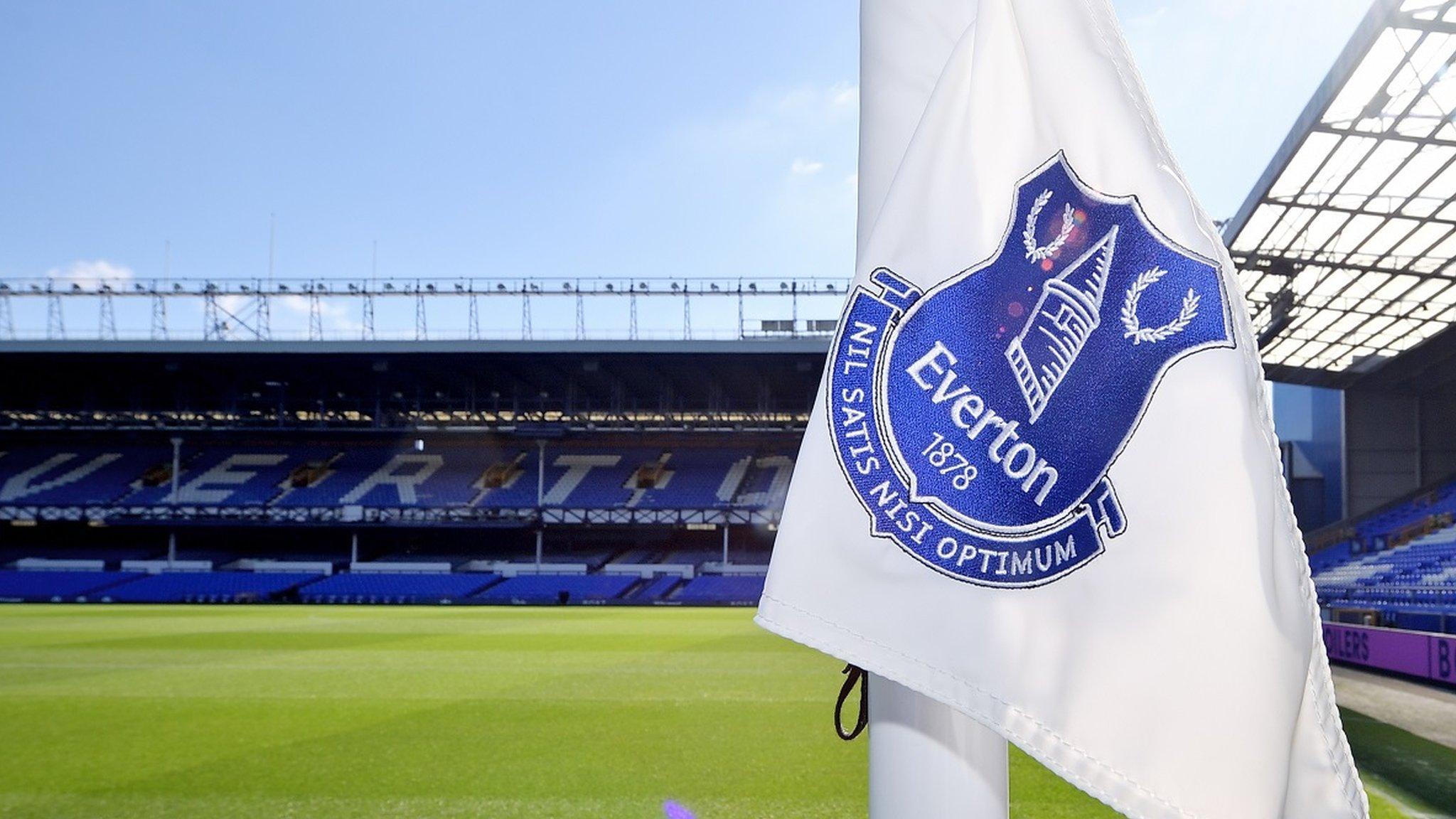 A corner flag at Everton's Goodison Park