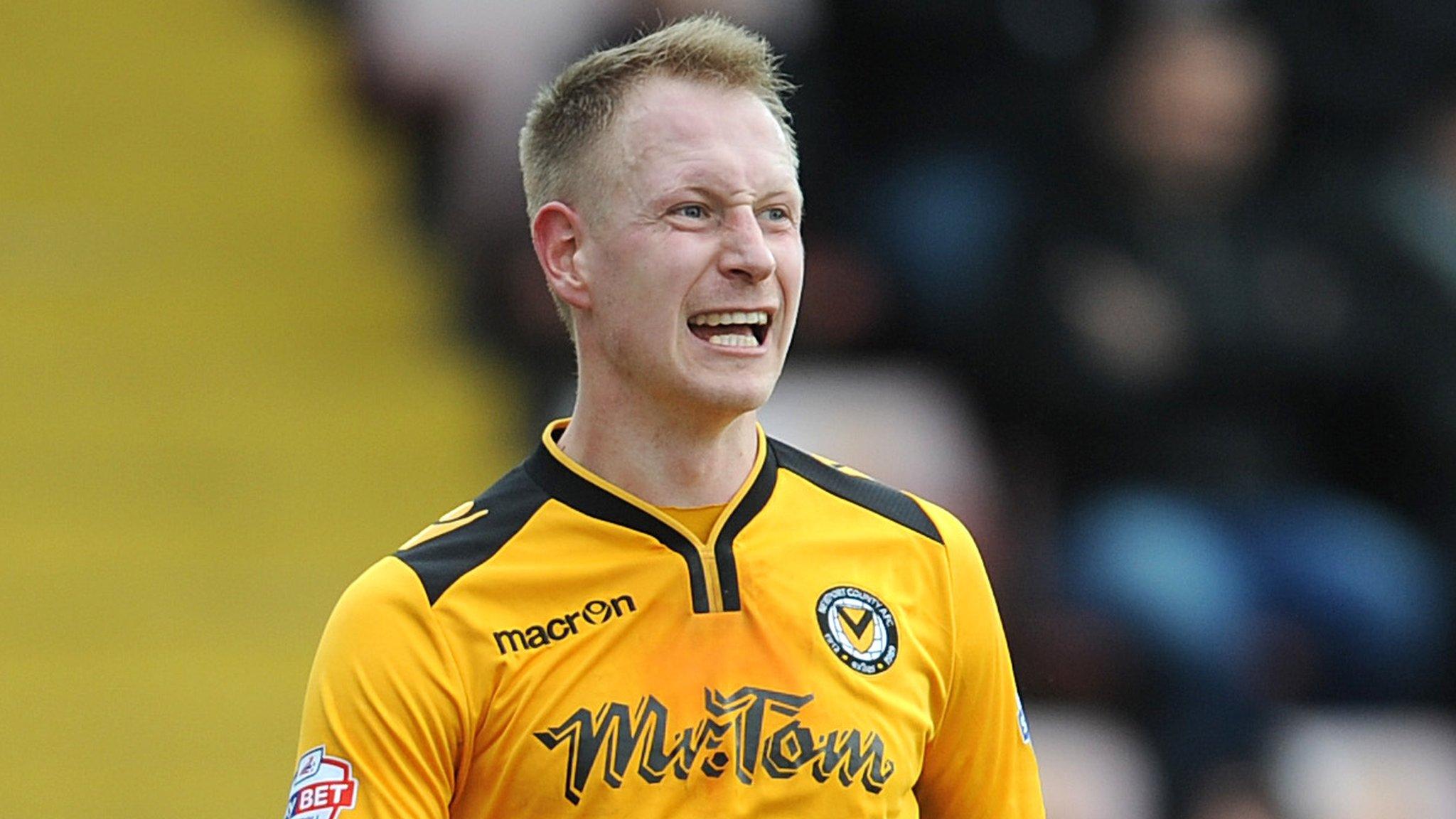 Scott Boden in action for Newport County