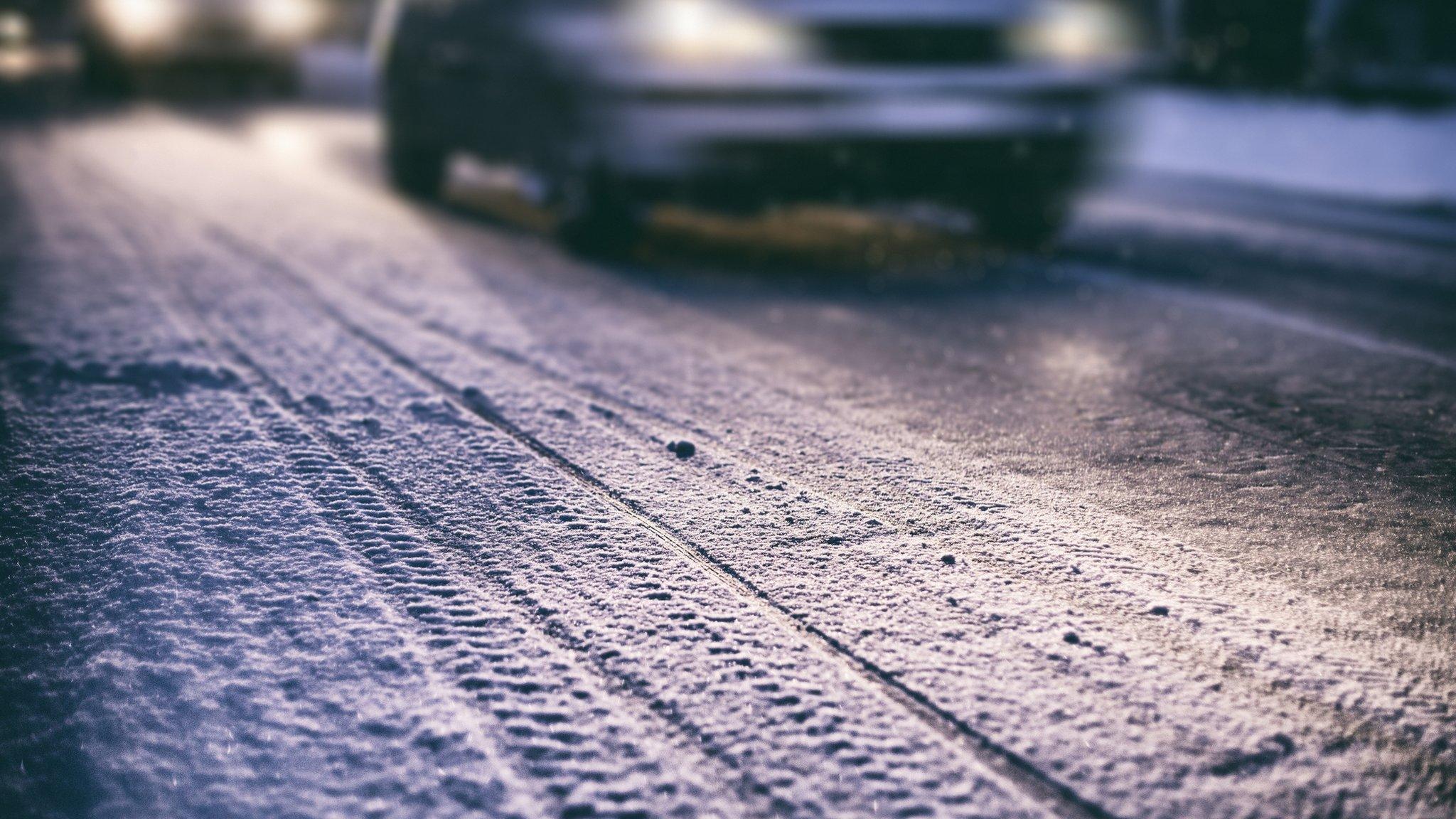 A snowy road