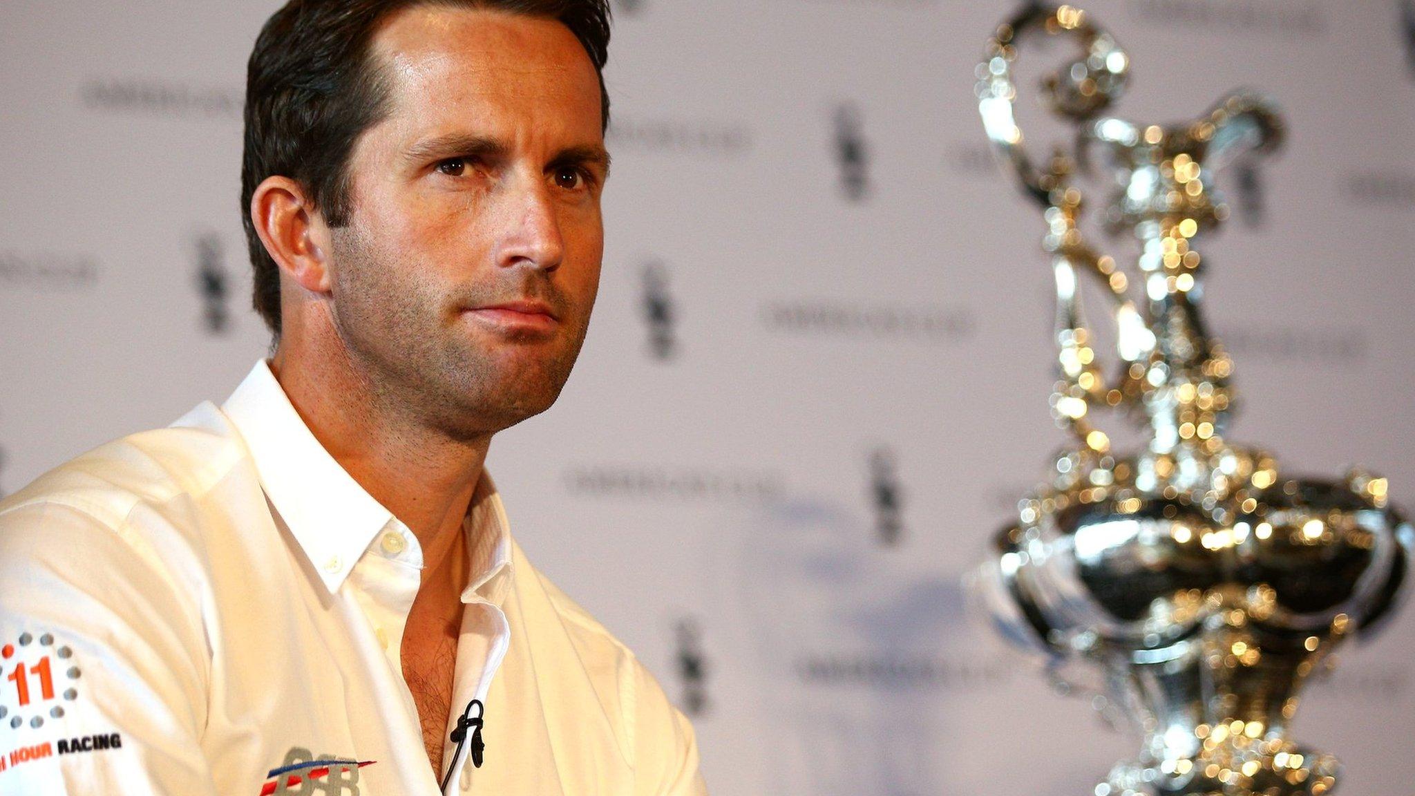 Ben Ainslie with the America's Cup