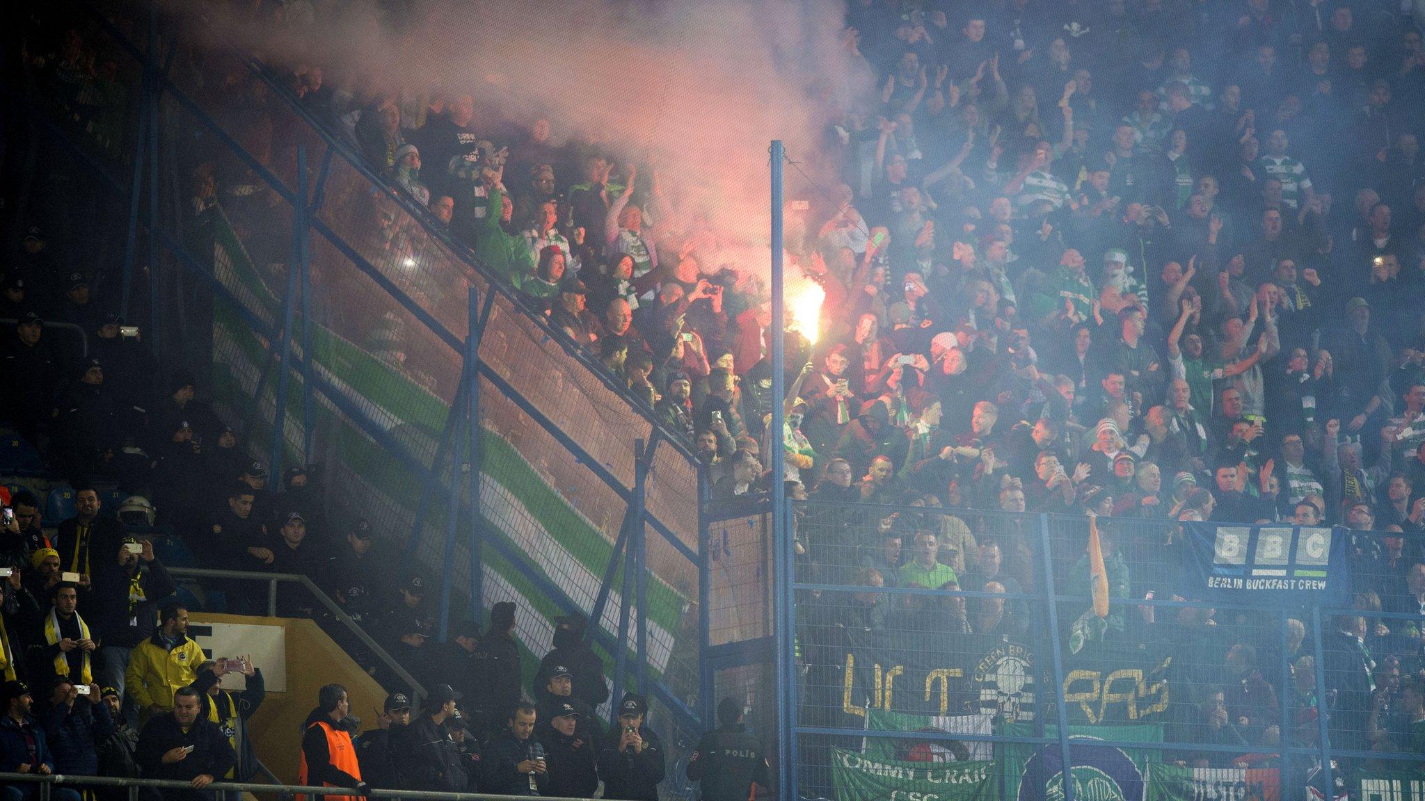 Celtic fans in Istanbul