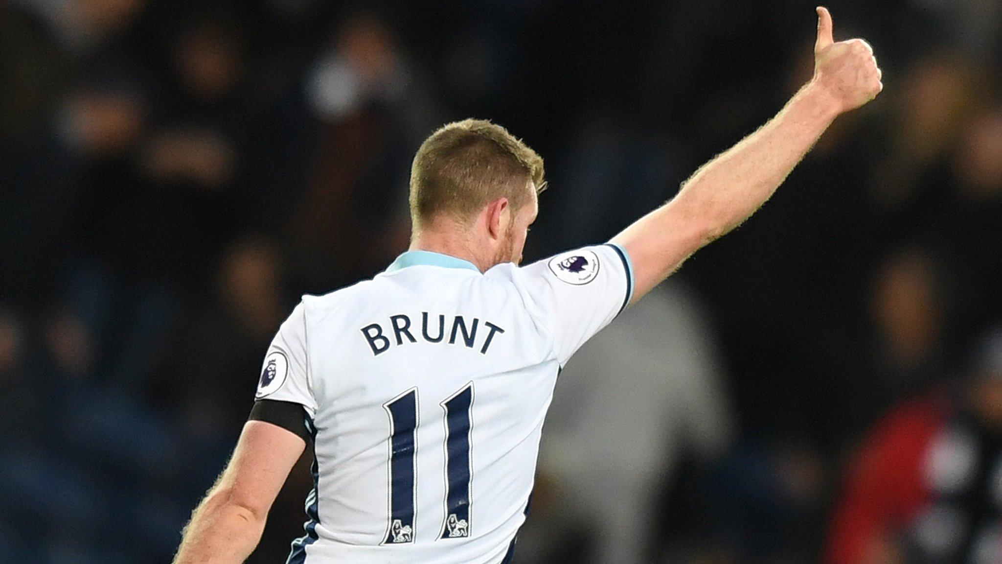 Chris Brunt celebrates