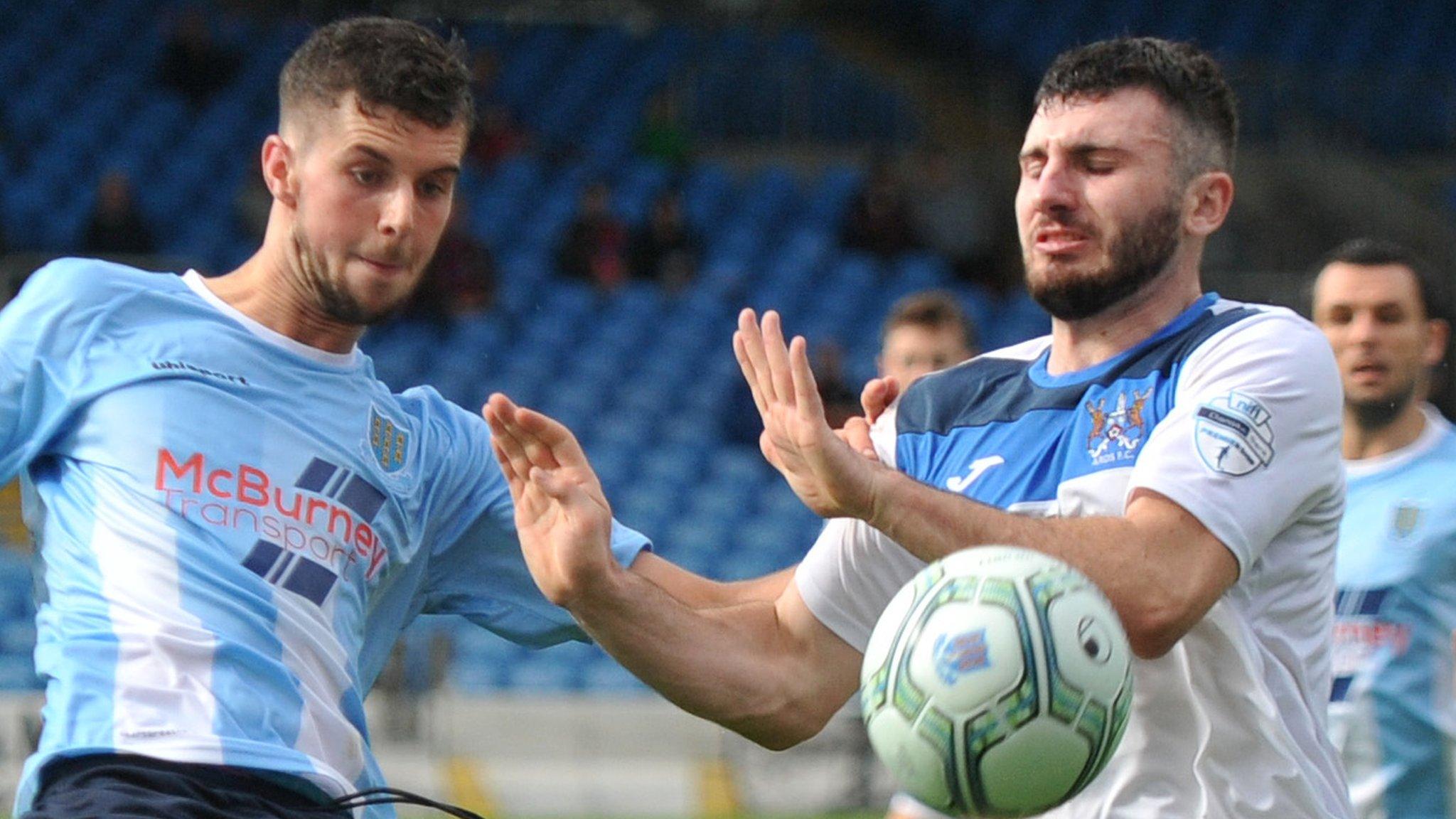 Ards beat Ballymena 4-3 at the Showgrounds