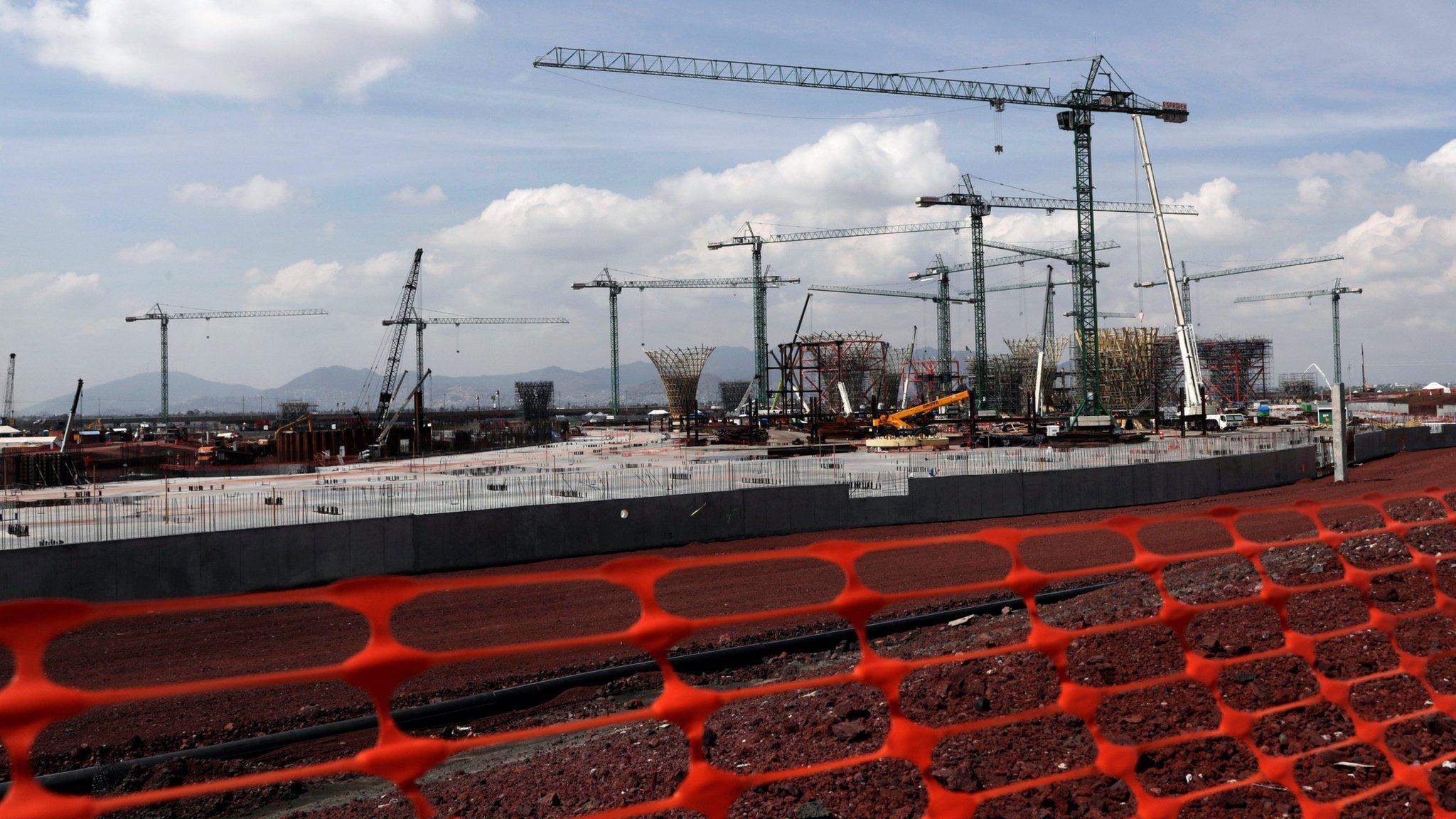 Construction site of the new Mexico City International Airport in Texcoco on the outskirts of Mexico City. October 29, 2018