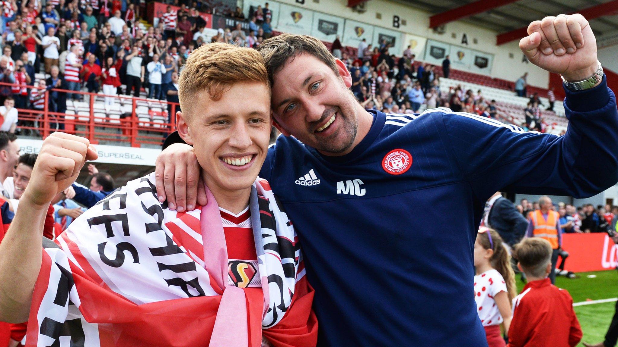 Hamilton manager Martin Canning (right)