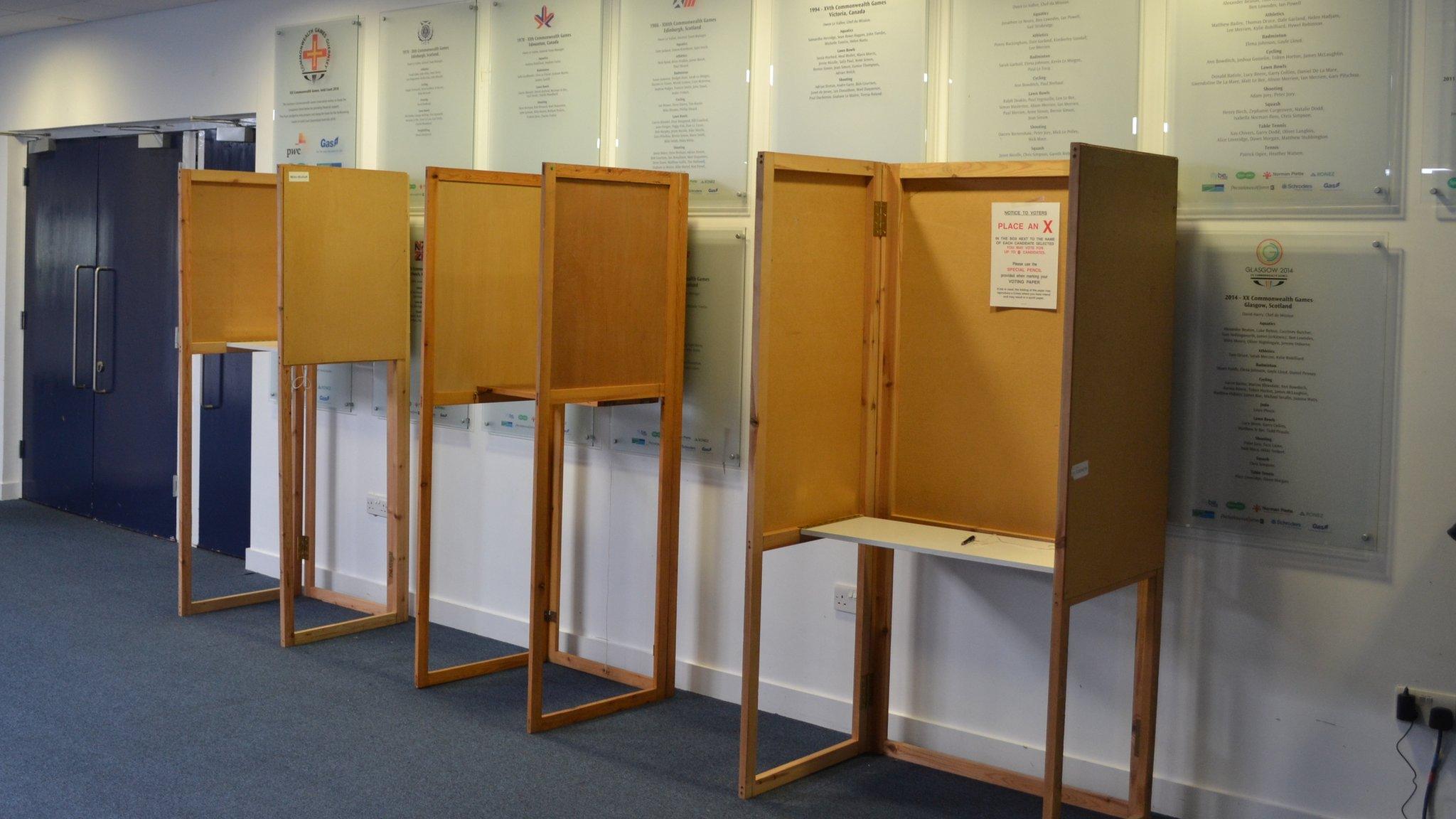 Polling booths at Beau Sejour