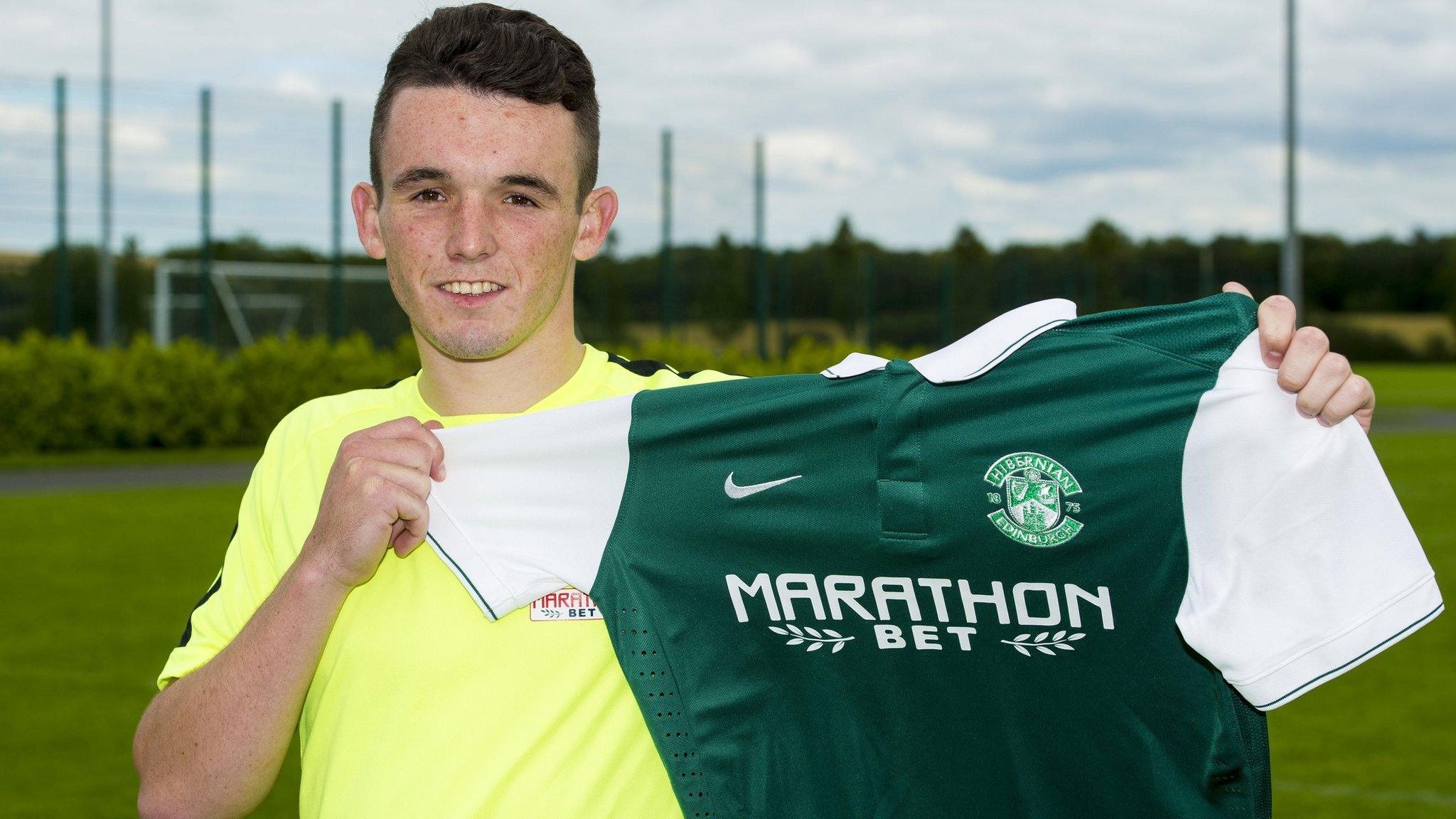 Hibernian midfielder John McGinn