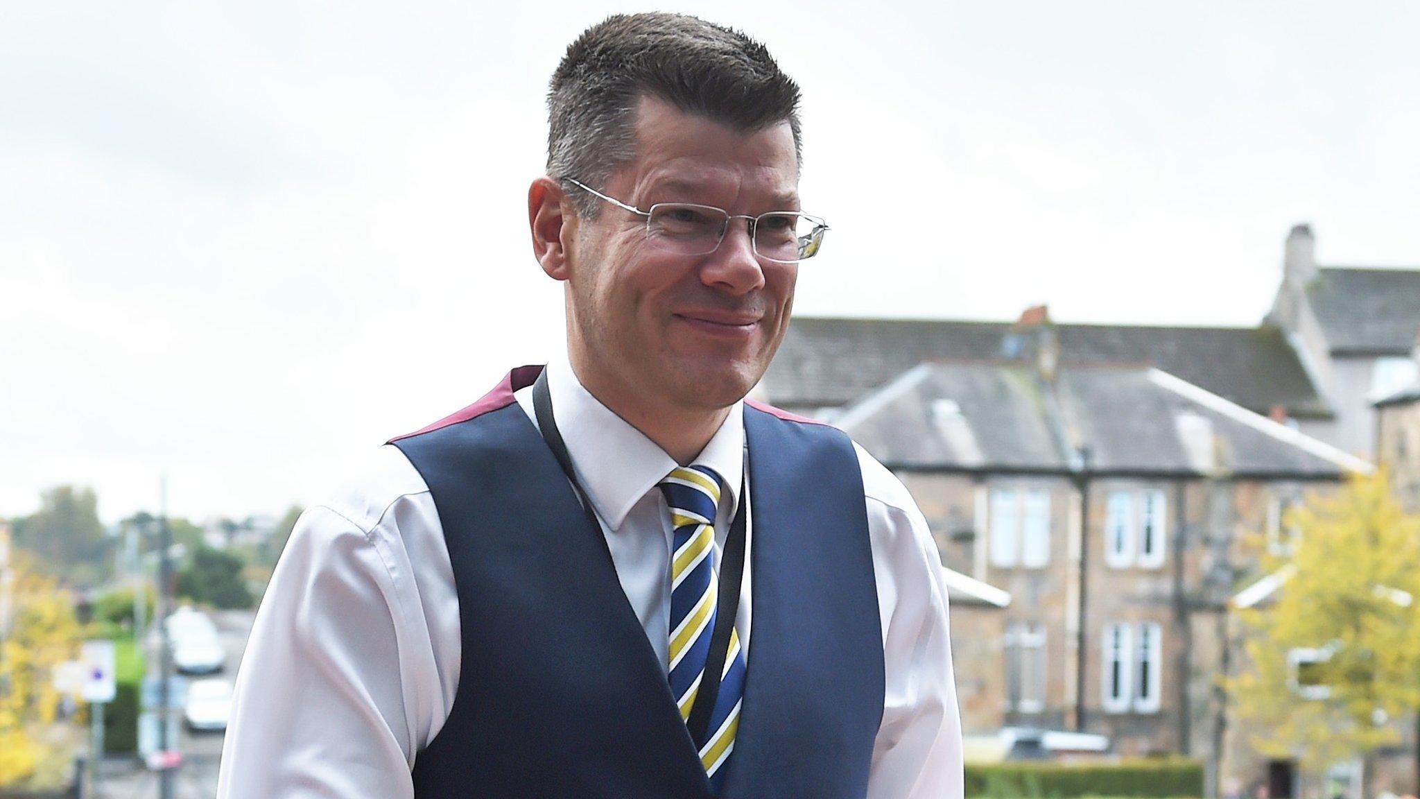 SPFL chief executive Neil Doncaster arrives at Hampden