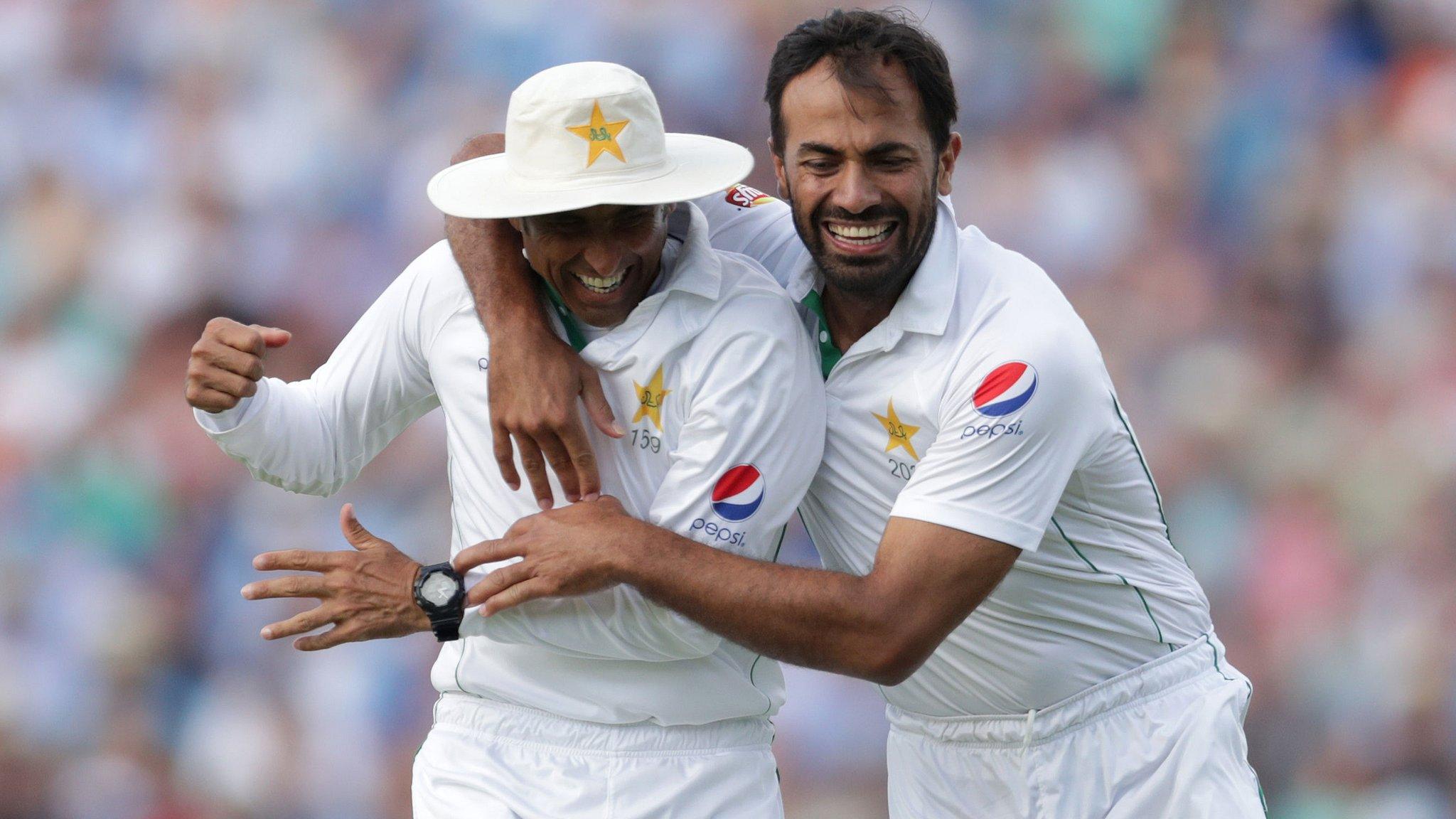 Pakistan's Wahab Riaz celebrates