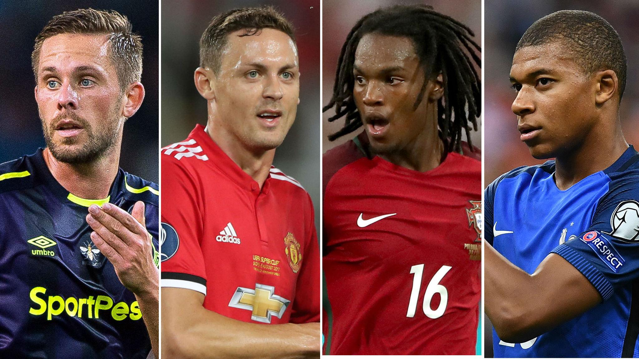 Gylfi Sigurdsson, Nemanja Matic, Renato Sanches and Kylian Mbappe