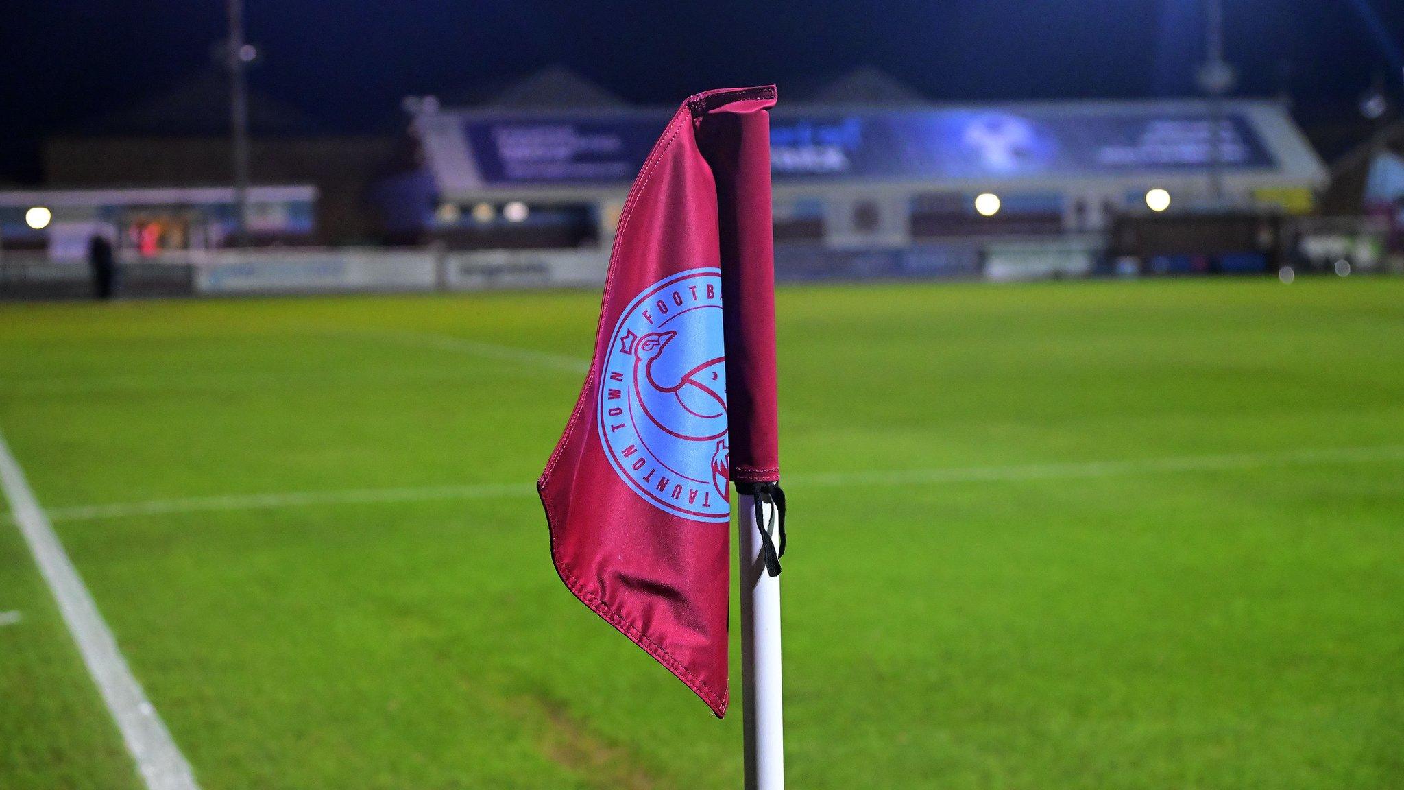 Taunton Town corner flag in their stadium